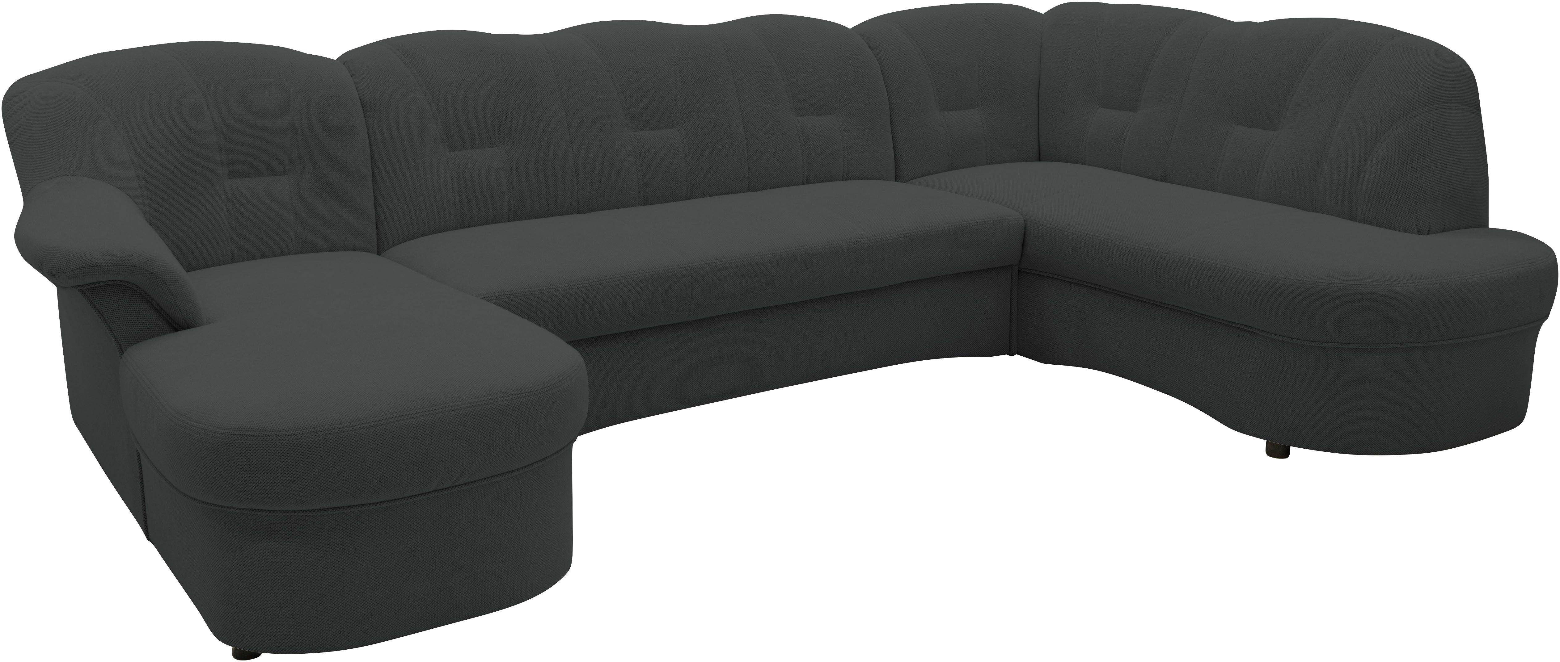 DOMO collection Zithoek Flores ook in leren bekleding, B/D/H: 293/180/86 cm, U-vorm (3 stuks)