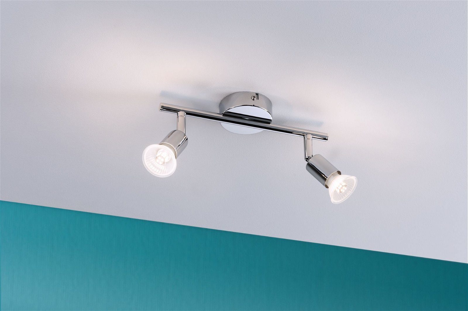 Paulmann Plafondlamp Carolina Spotlight IP44 max. 2x10W chroom 230V metaal, GU 10 (1 stuk)