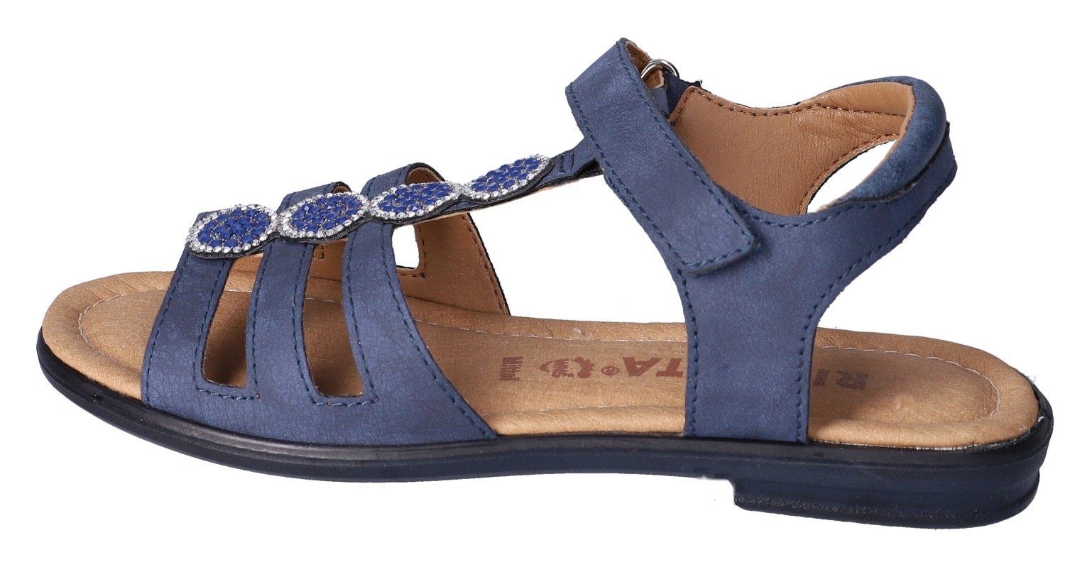 Ricosta Sandalen Ana WMS: gemiddeld , sandaal met klittenbandsluiting en glitter, maat sjabloon te downloaden