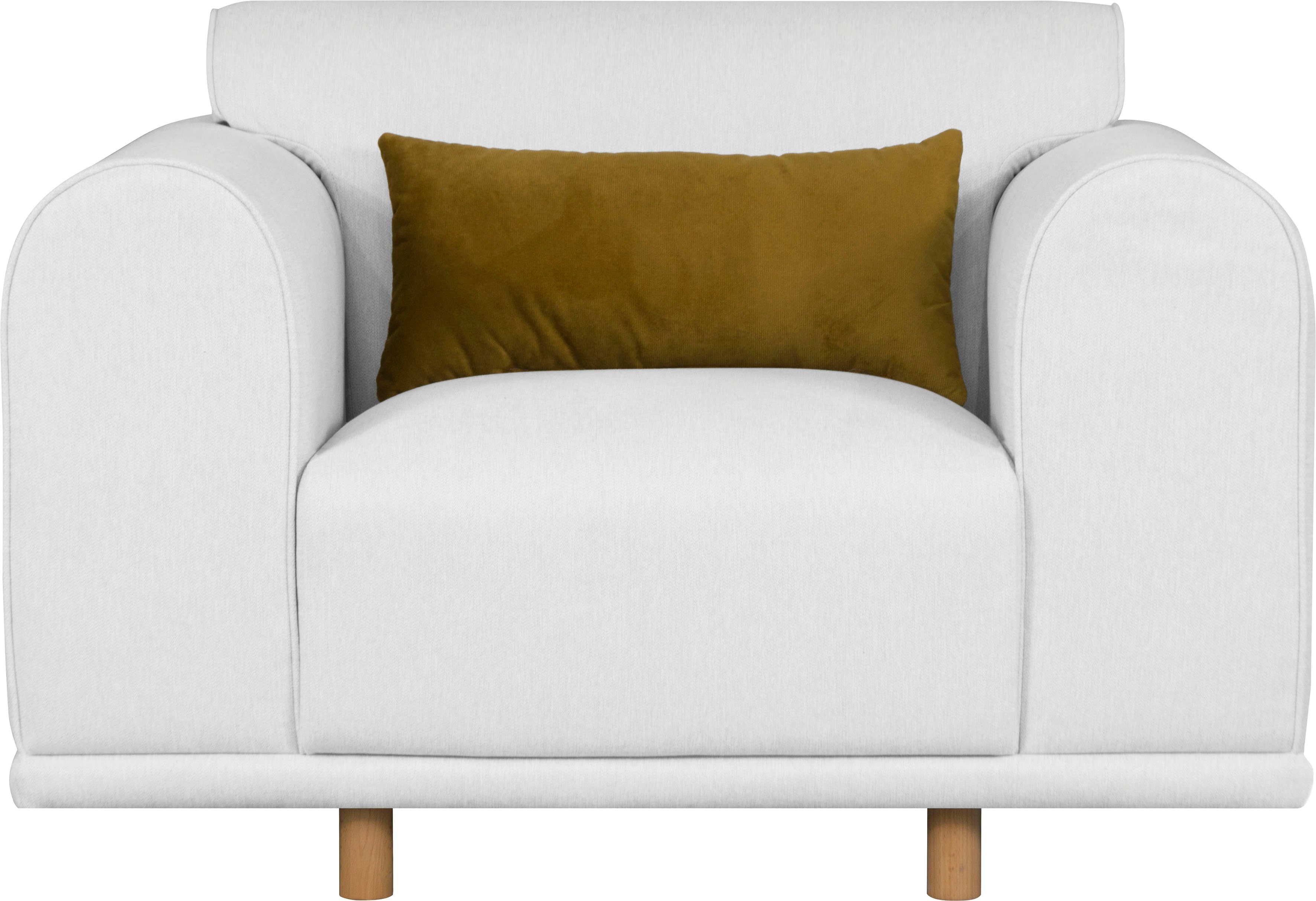 andas Loveseat Maroon stoel in een scandinavisch design, met losse kussens (set)