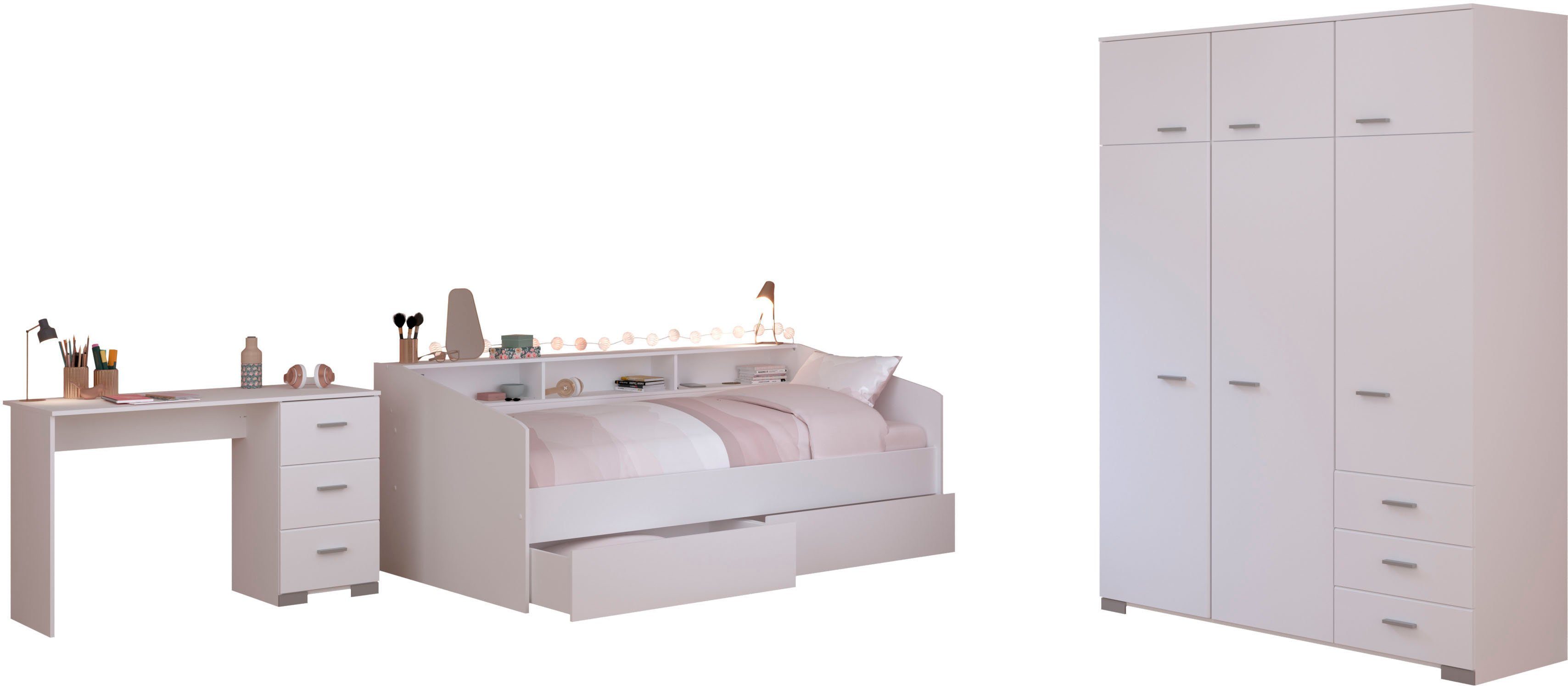 Parisot Tienerkamerset Sleep 42 Achterwanden van de vakken aan het bed draaibaar (set, 4-delig)