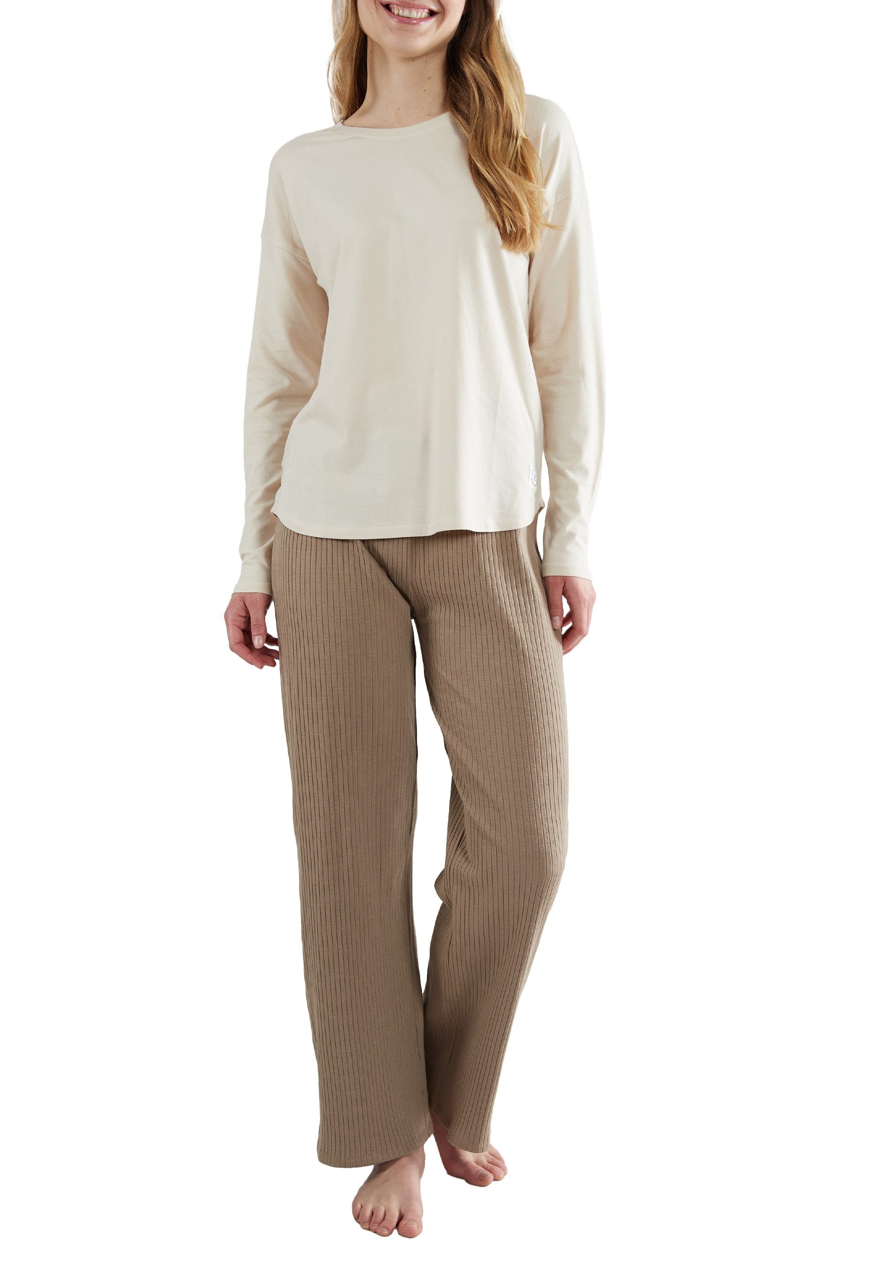 Tom Tailor Loungepak Positivism met knuffelige ribbroek (2-delig)