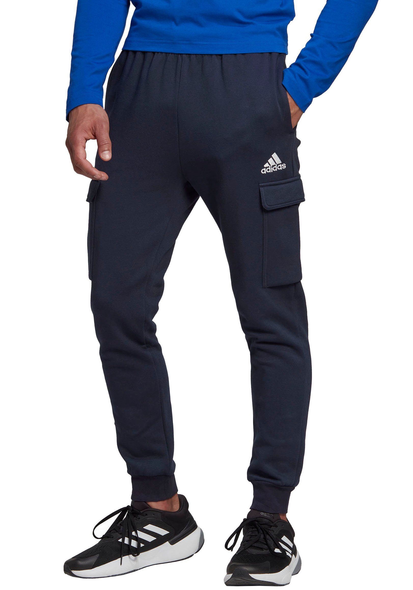 adidas Performance Sportbroek ESSENTIALS FLEECE REGULAR TAPERED CARGOBROEK