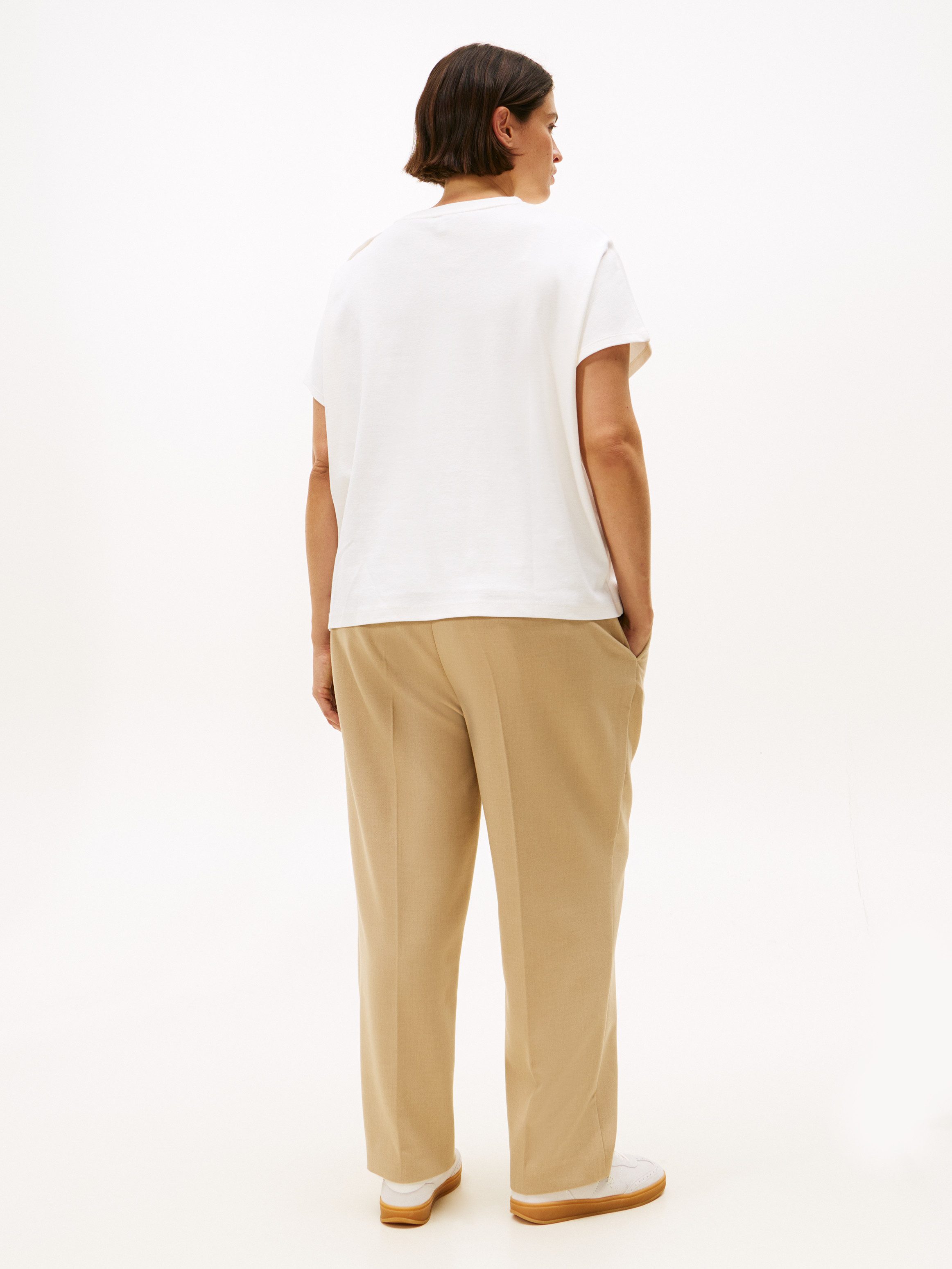 Tommy Hilfiger Curve Shirt met korte mouwen CRV GOLD BUTTON SS TEE