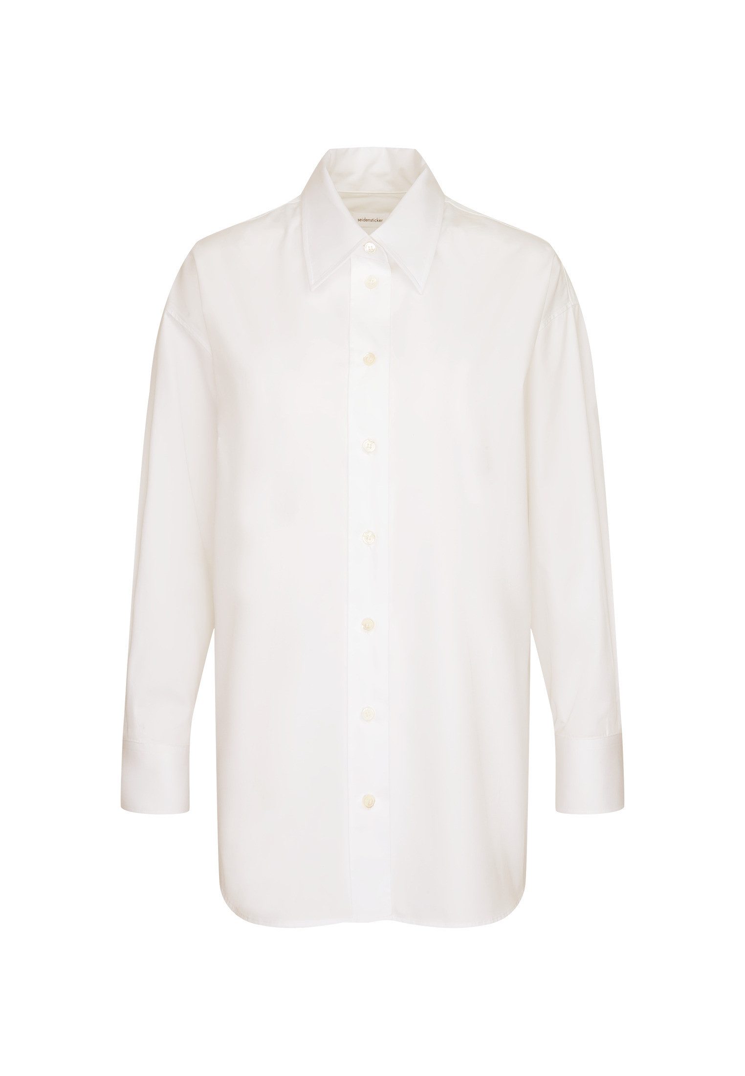 seidensticker Lange blouse Zwarte roos Lange mouwen kraag uni