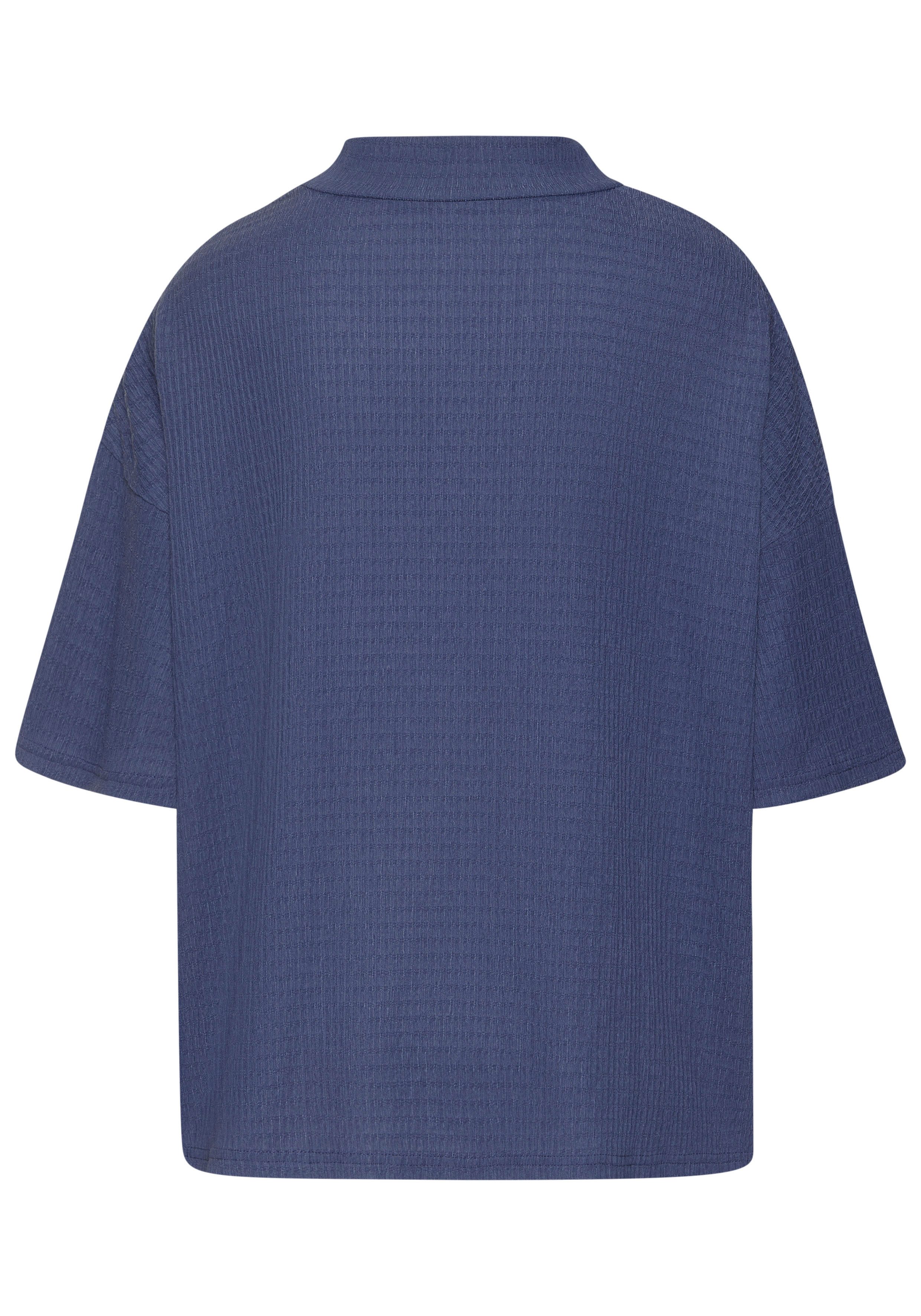 Lascana Shirt met korte mouwen Met opstaande kraag van kreukvrije crêpe-kwaliteit