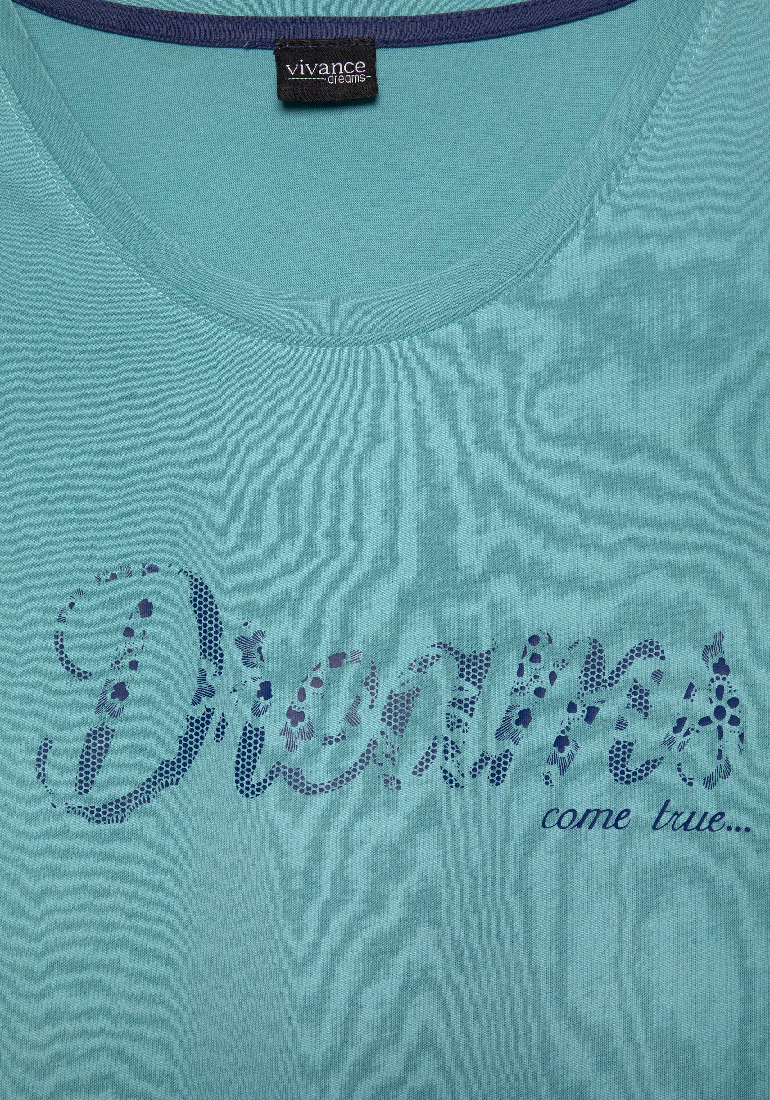 Vivance Dreams Nachthemd met print in kant-look (Set van 2)