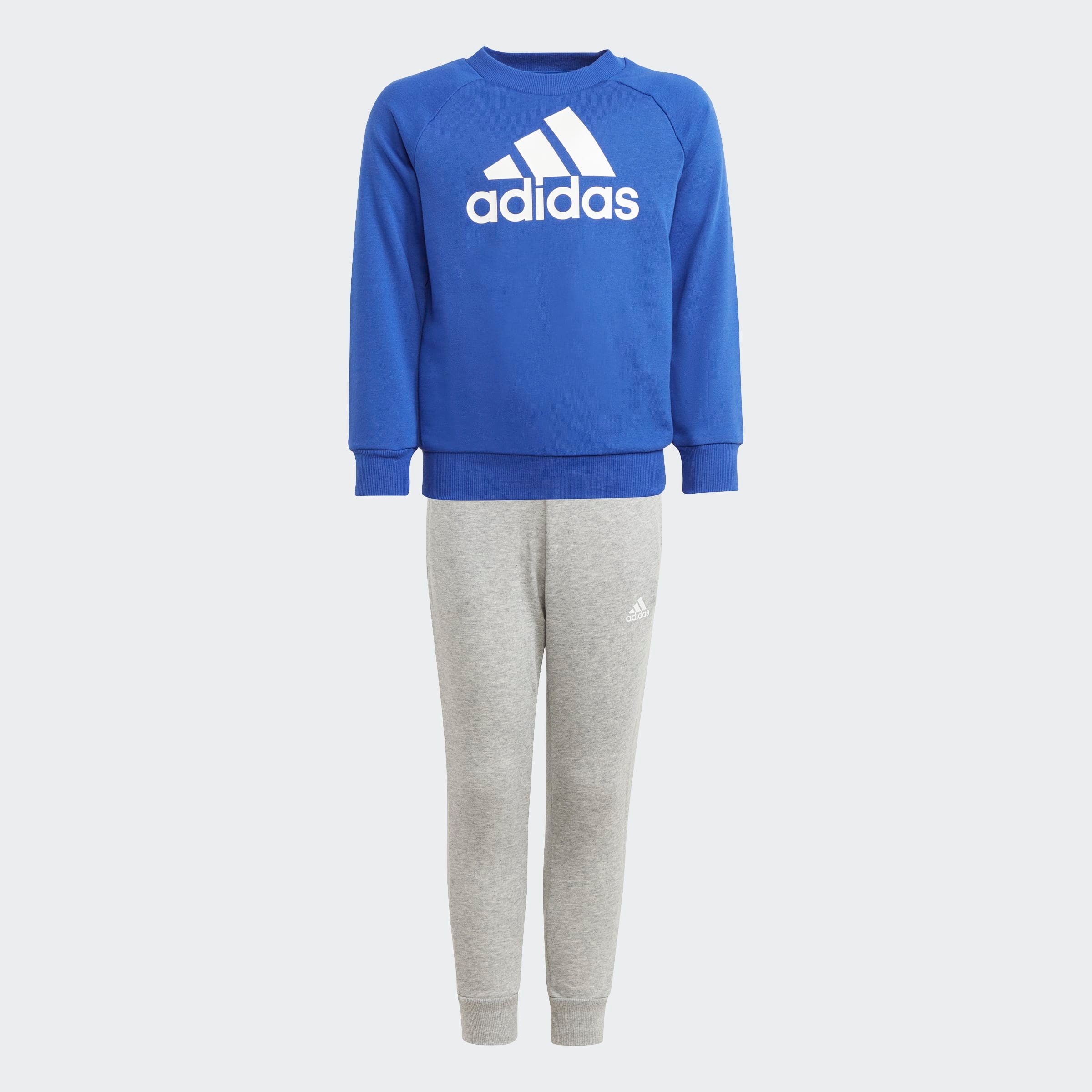 adidas Sportswear Trainingspak ESSENTIALS LOGO FRENCH TERRY JOGGINGANZUG (2-delig) kinderen trainingspakken maat 122 blauw