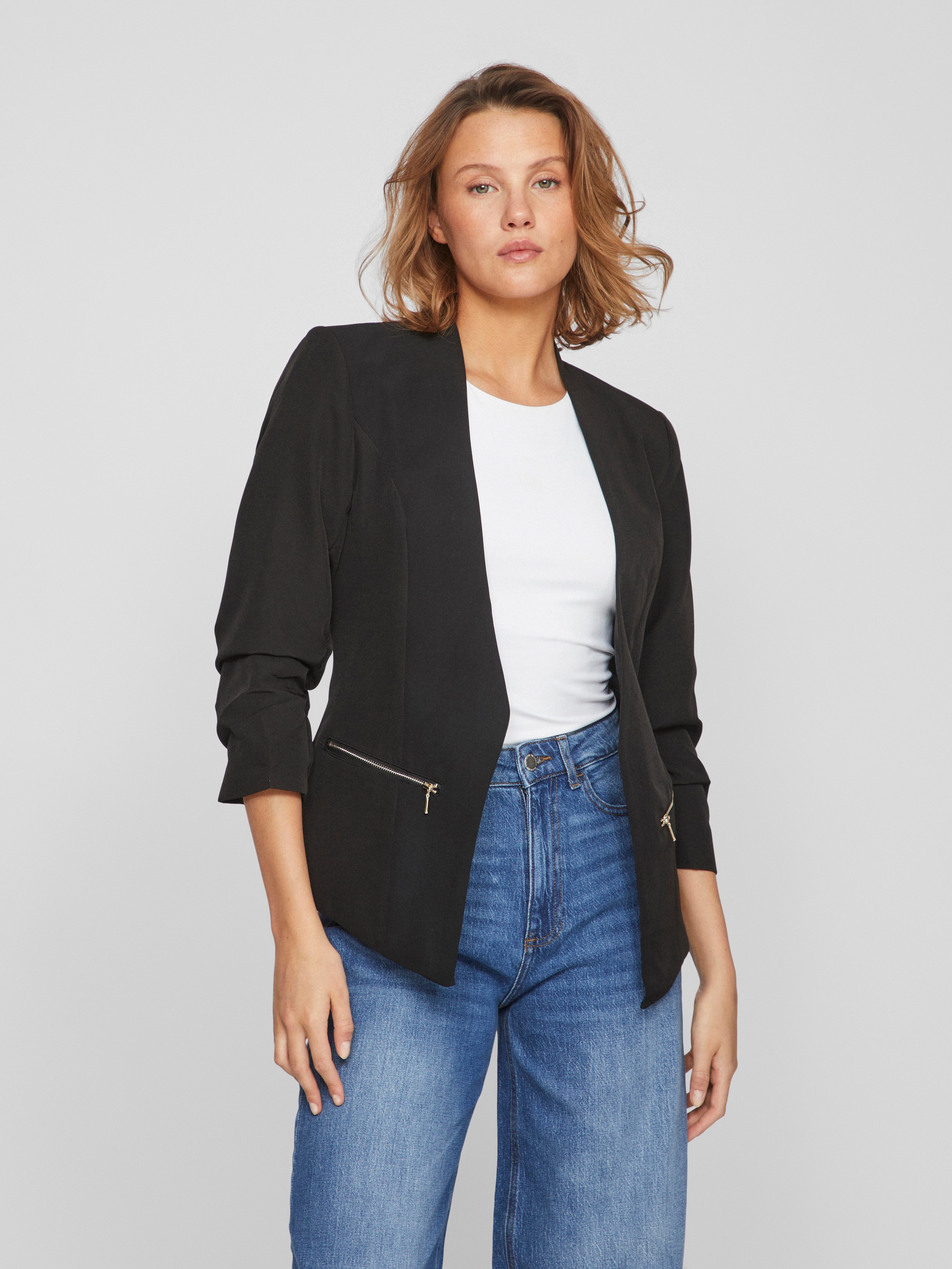 Vila Korte blazer VIJOY 3/4 BLAZER - NOOS dames korte blazers maat 36 zwart