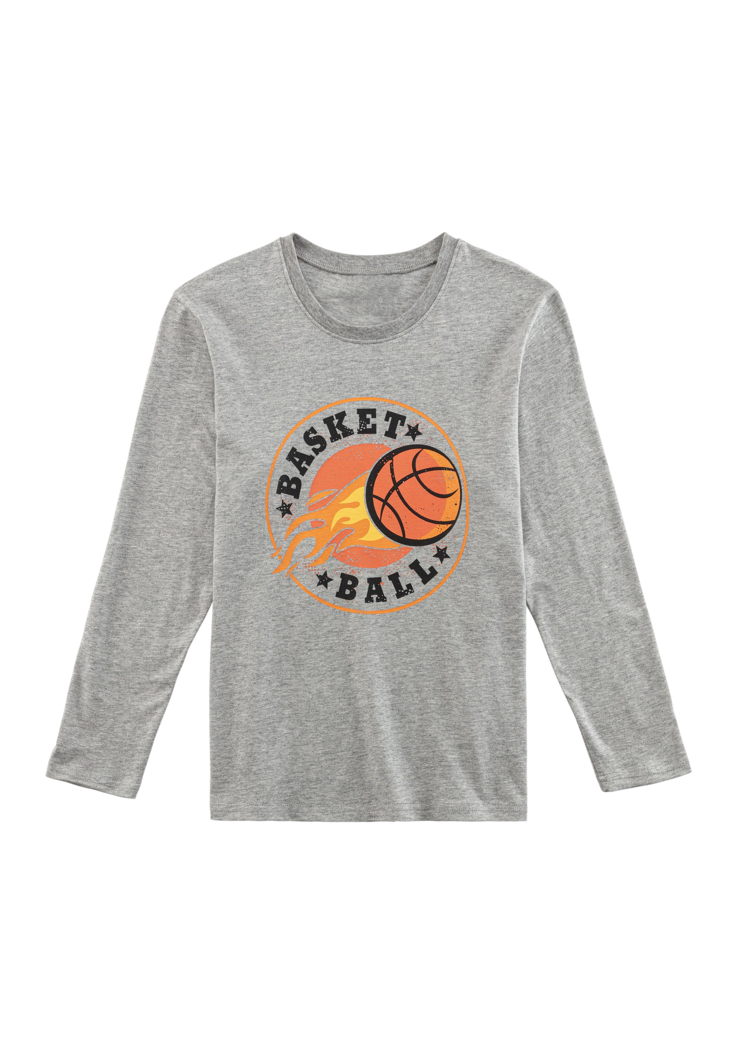 AUTHENTIC LE JOGGER Pyjama met basketbalprint (2-delig, 1 stuk)
