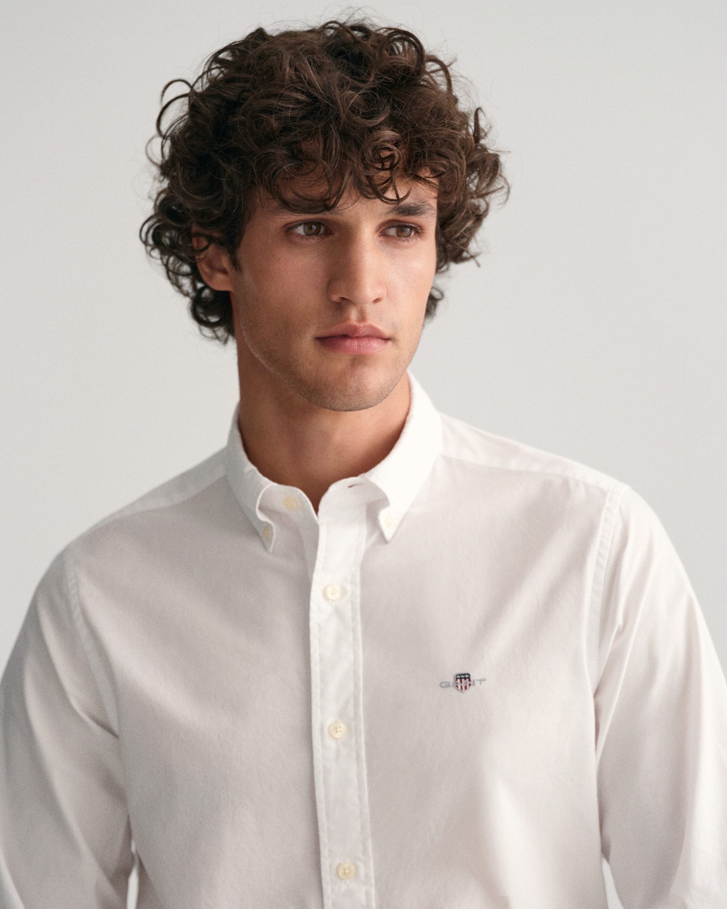 Gant Overhemd met lange mouwen Slim fit poplin overhemd licht slijtvast easy care