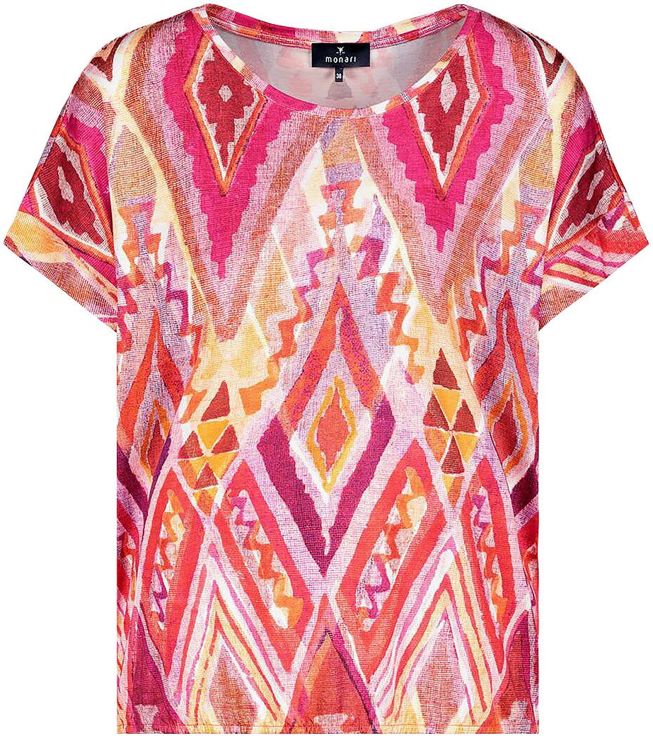 Monari Shirt met ronde hals met ikat-patroon