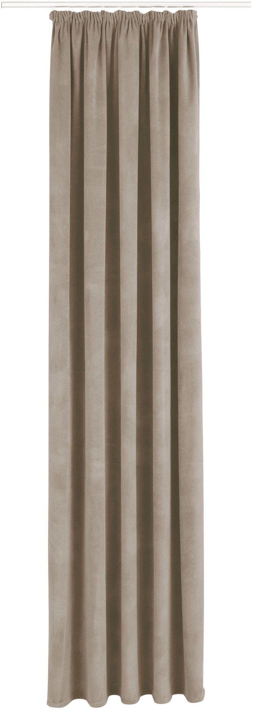 Bruno Banani Gordijn Leroy Velours, effen, monochroom, verschillende maten (1 stuk)