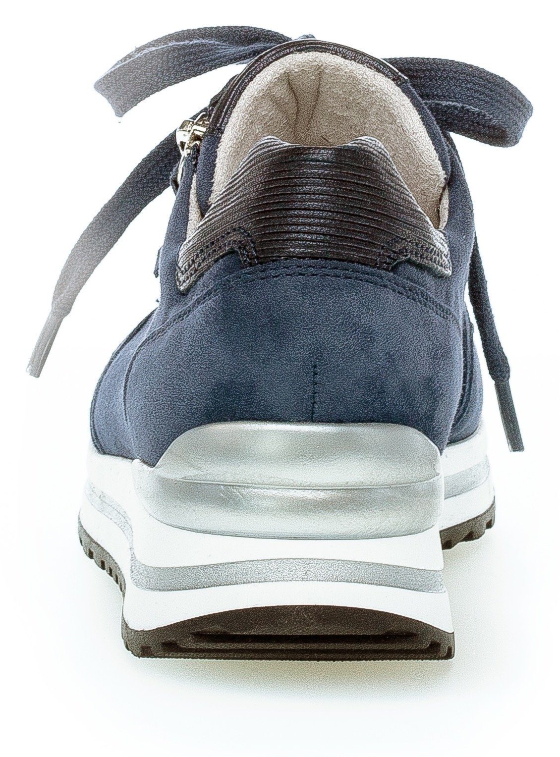 Gabor Sneakers met sleehak Turijn met lichte perforatie, vrijetijdsschoen, lage schoen, veterschoen