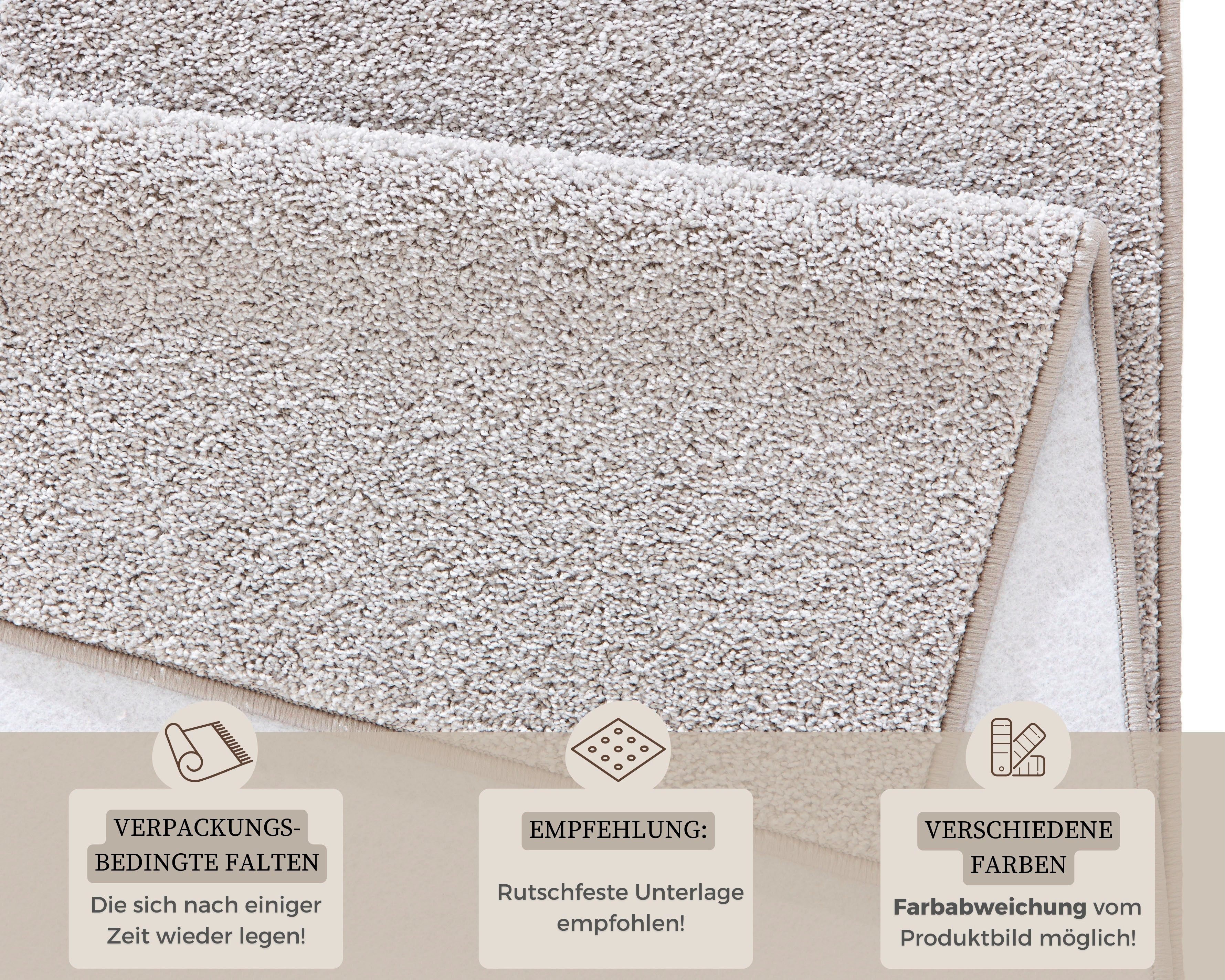 HANSE Home Set slaapkamerkleedjes Pure 100 Korte pool, unikleur, vloerkleed, bedloper, slaapkamerkleed, loper