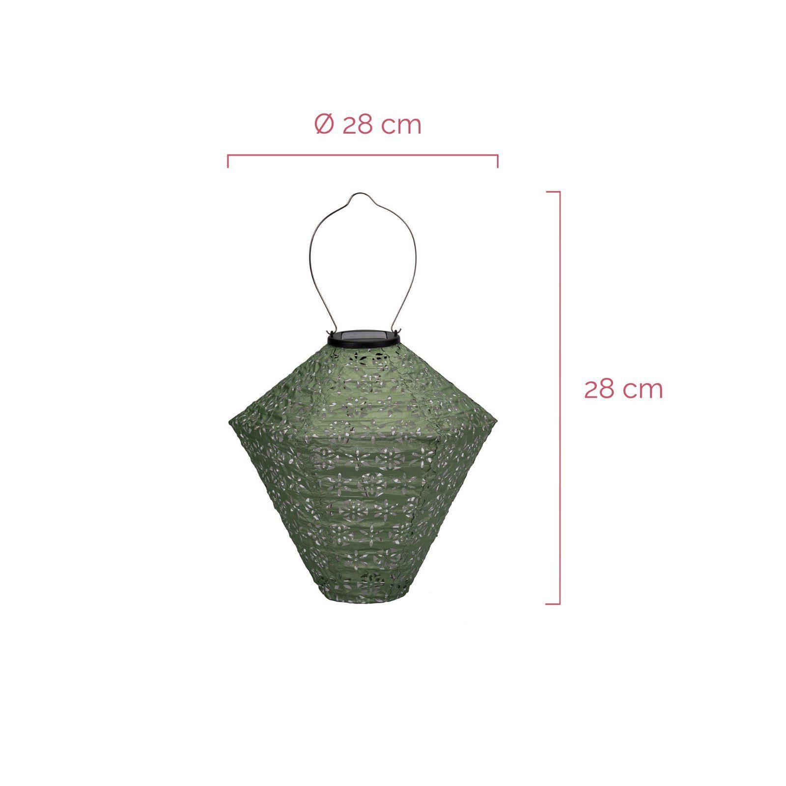 Pauleen Led-solarlamp Sunshine Flower lampion solar groen Tyvek vlies