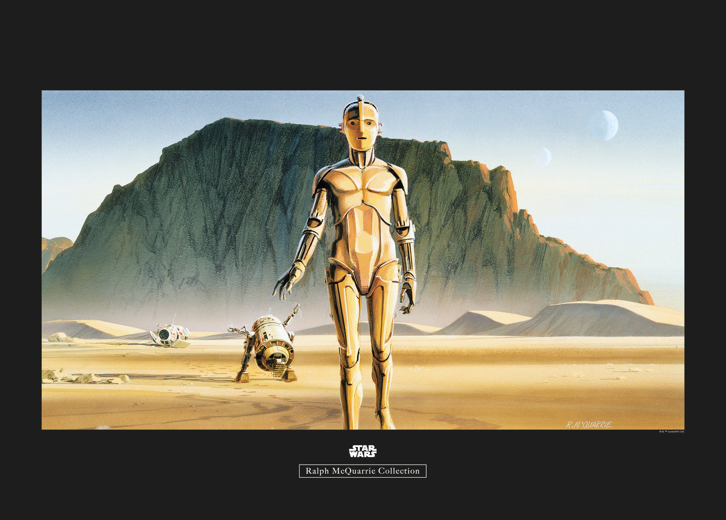 Komar wanddecoratie Star Wars Classic RMQ Droids, zonder lijst