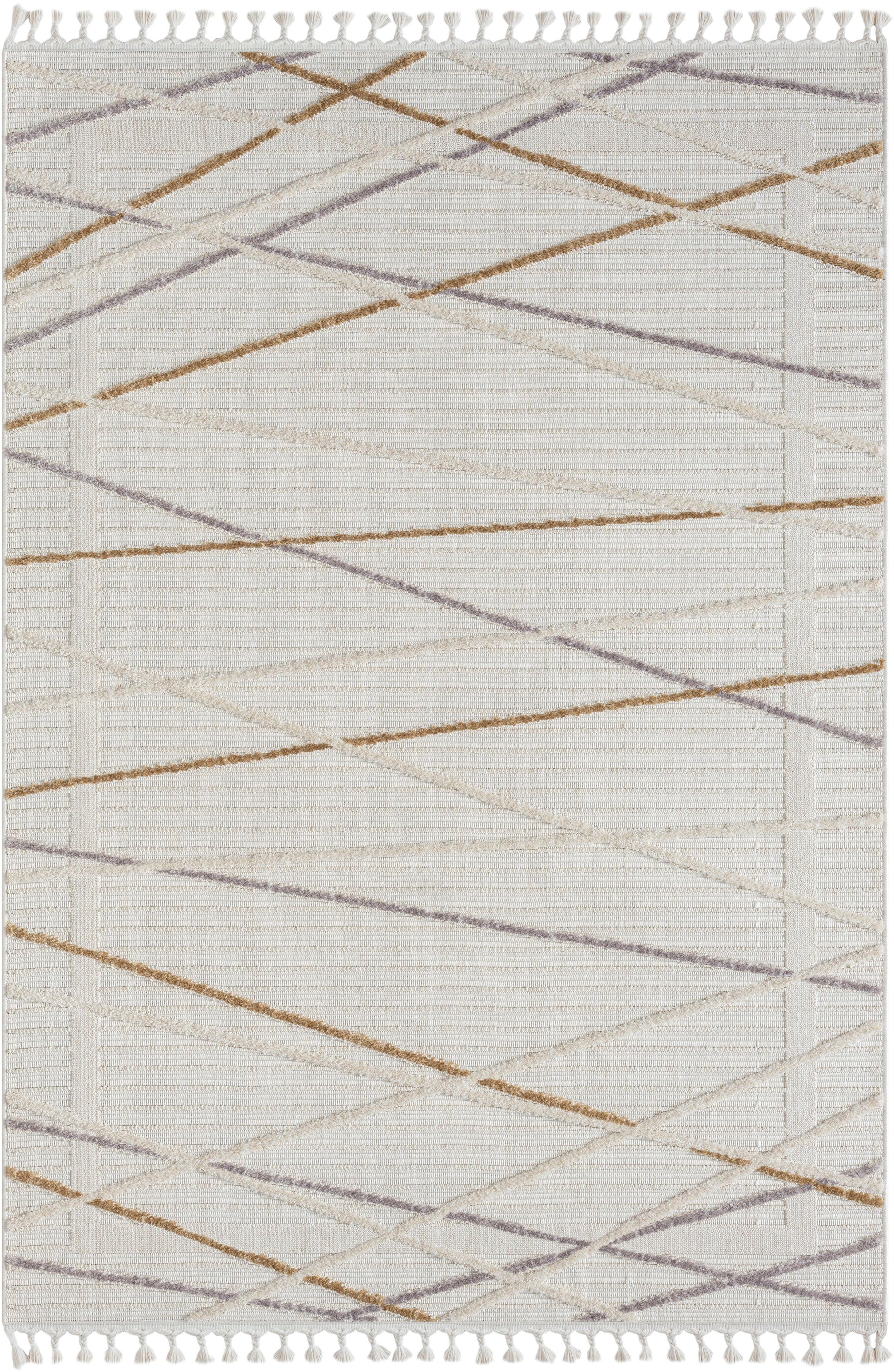 Myflair Möbel & Accessoires Vloerkleed Luana 1 voorraadopruiming Kortpolig, sisal-look, hoog-laag effect, met franjes, bijzonder zacht