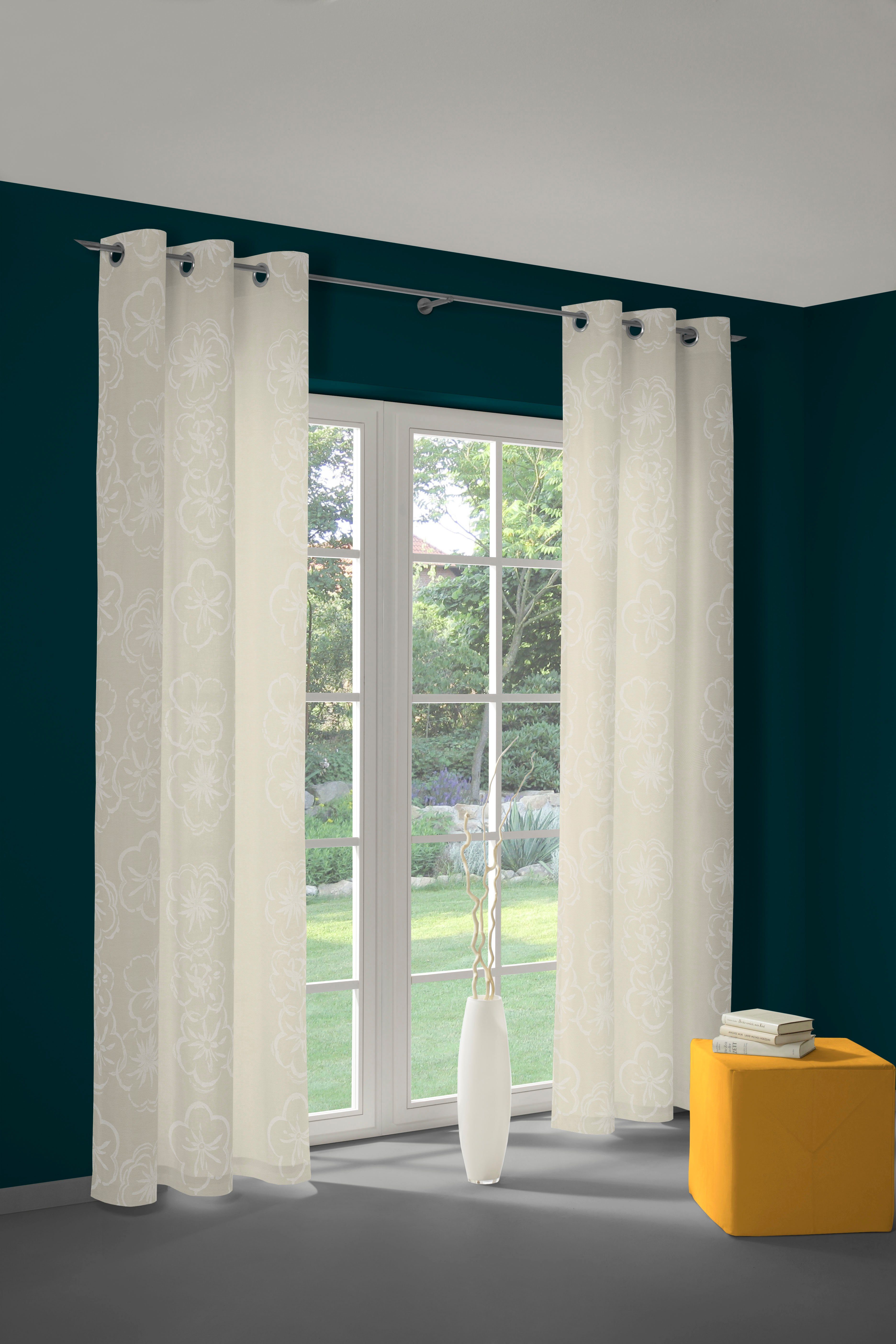 Wirth Gordijn Dangard (1 stuk) kant & klaar gordijnen maat hxb: 245x135 cm beige