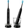 philips sonicare elektrische tandenborstel hx9914-54 diamondclean premium ultrasone tandenborstel, set van 2 inclusief oplaadglas zwart