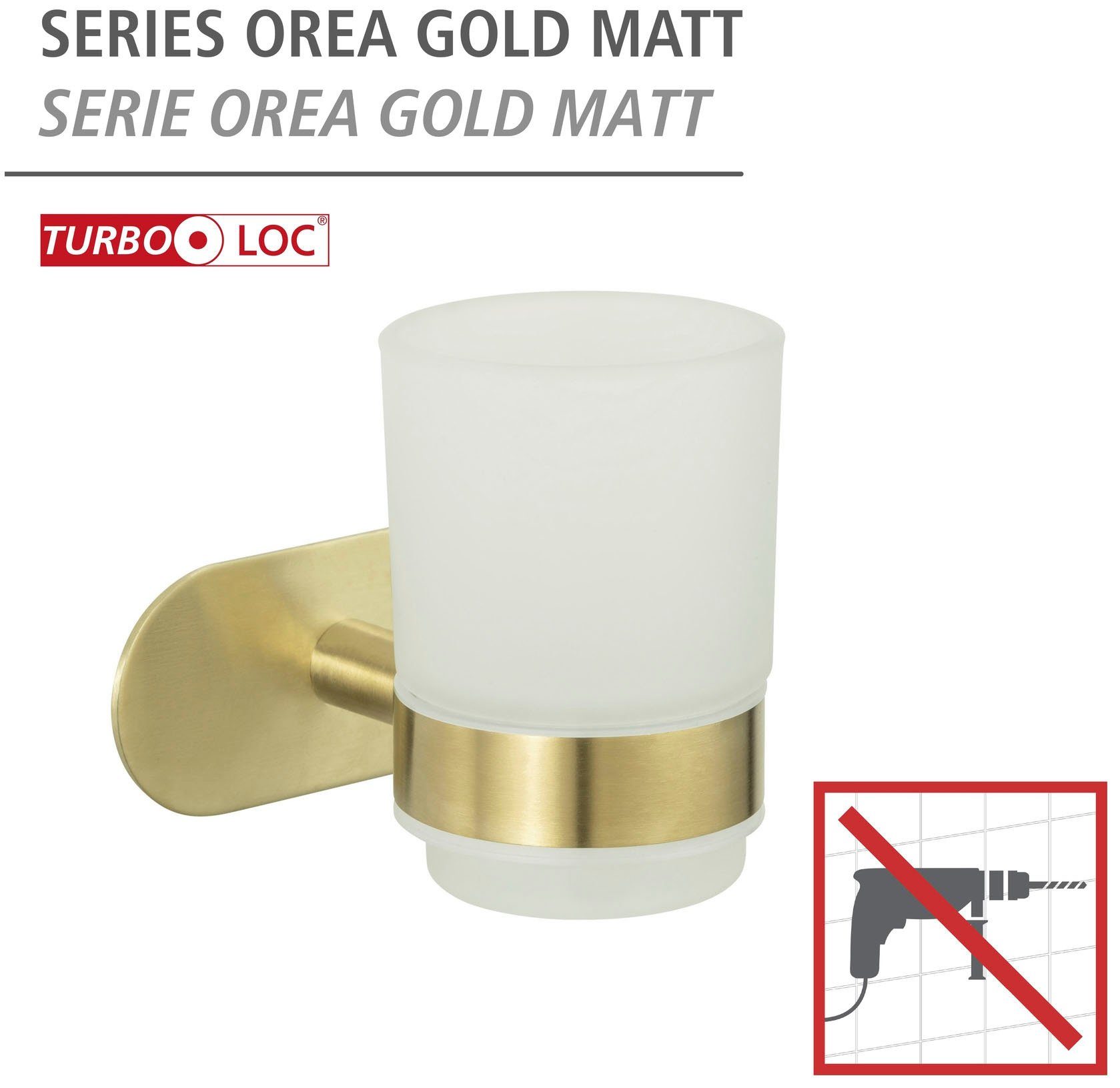 WENKO Poetsbeker Turbo-Loc® Uno Orea Bevestigen zonder boren