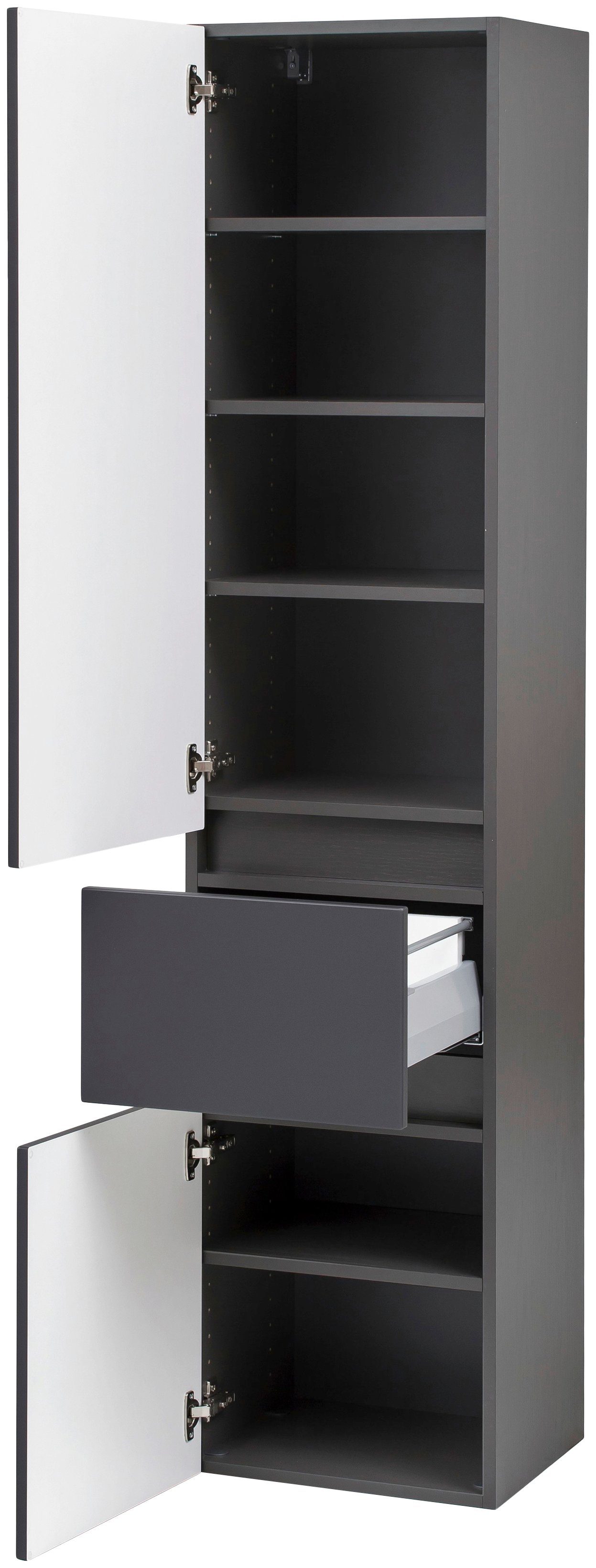 welltime Smalle kast Kaunas 40 cm breed, met laden, met soft-close functie