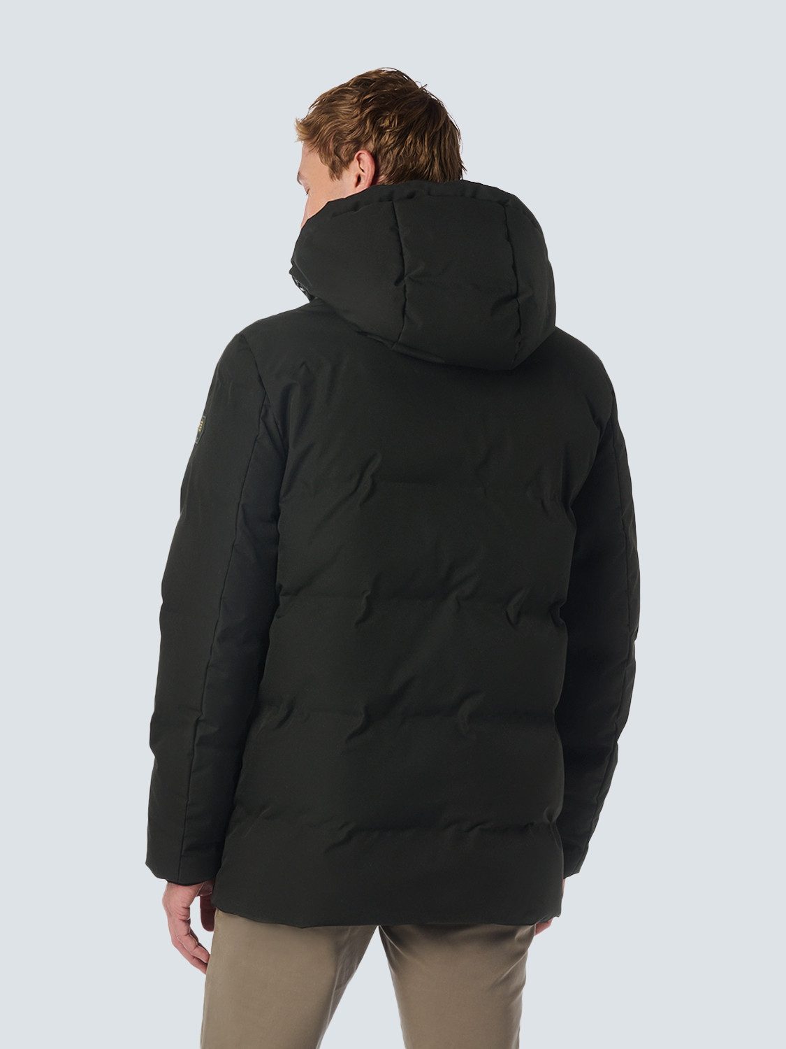 NO EXCESS Gewatteerde jas met een capuchon