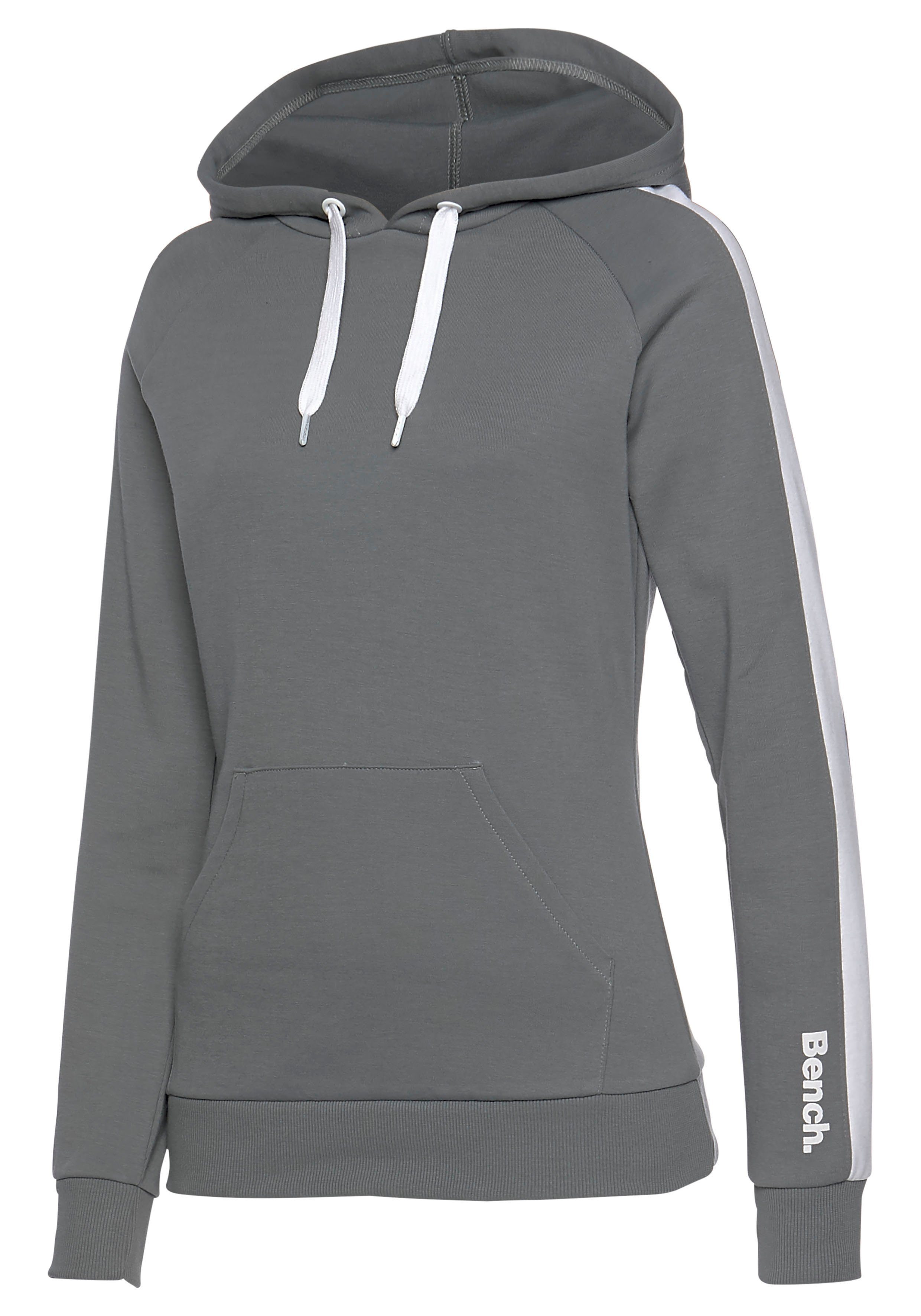 Bench. Loungewear Hoodie met zijstrepen en kangoeroezak, loungepak, hoodie