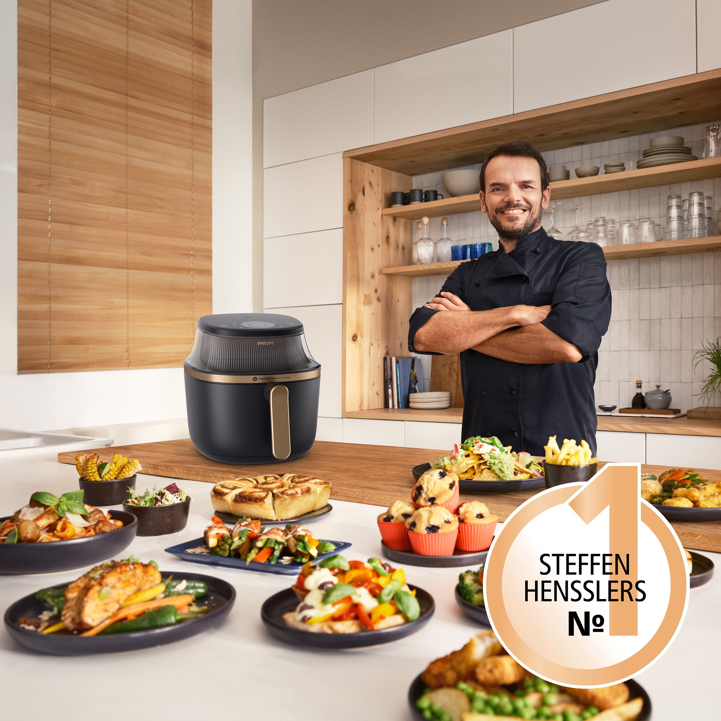 Philips Airfryer 3000 NA342/00, met 7.2L, kijkvenster
