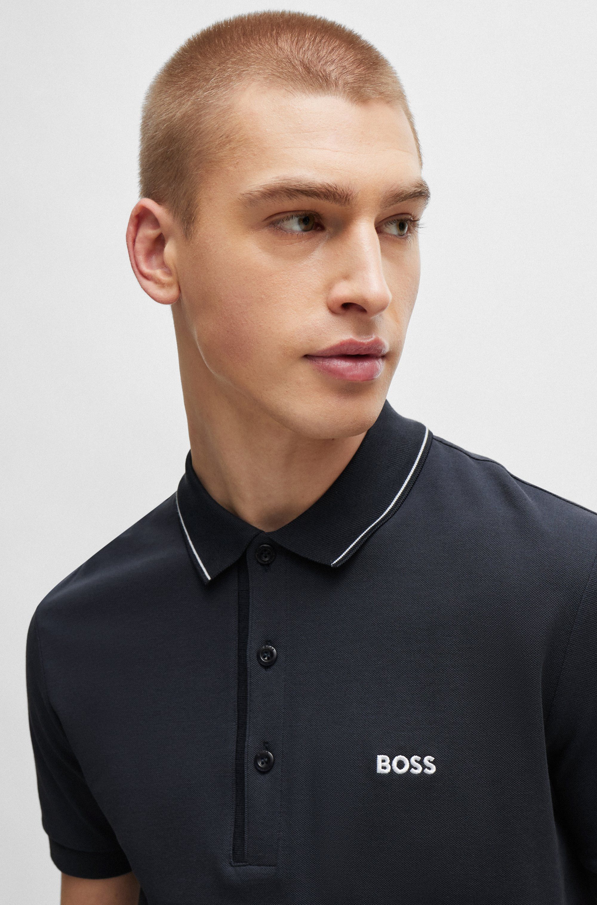 BOSS GREEN Poloshirt Paule 4 met een polokraag