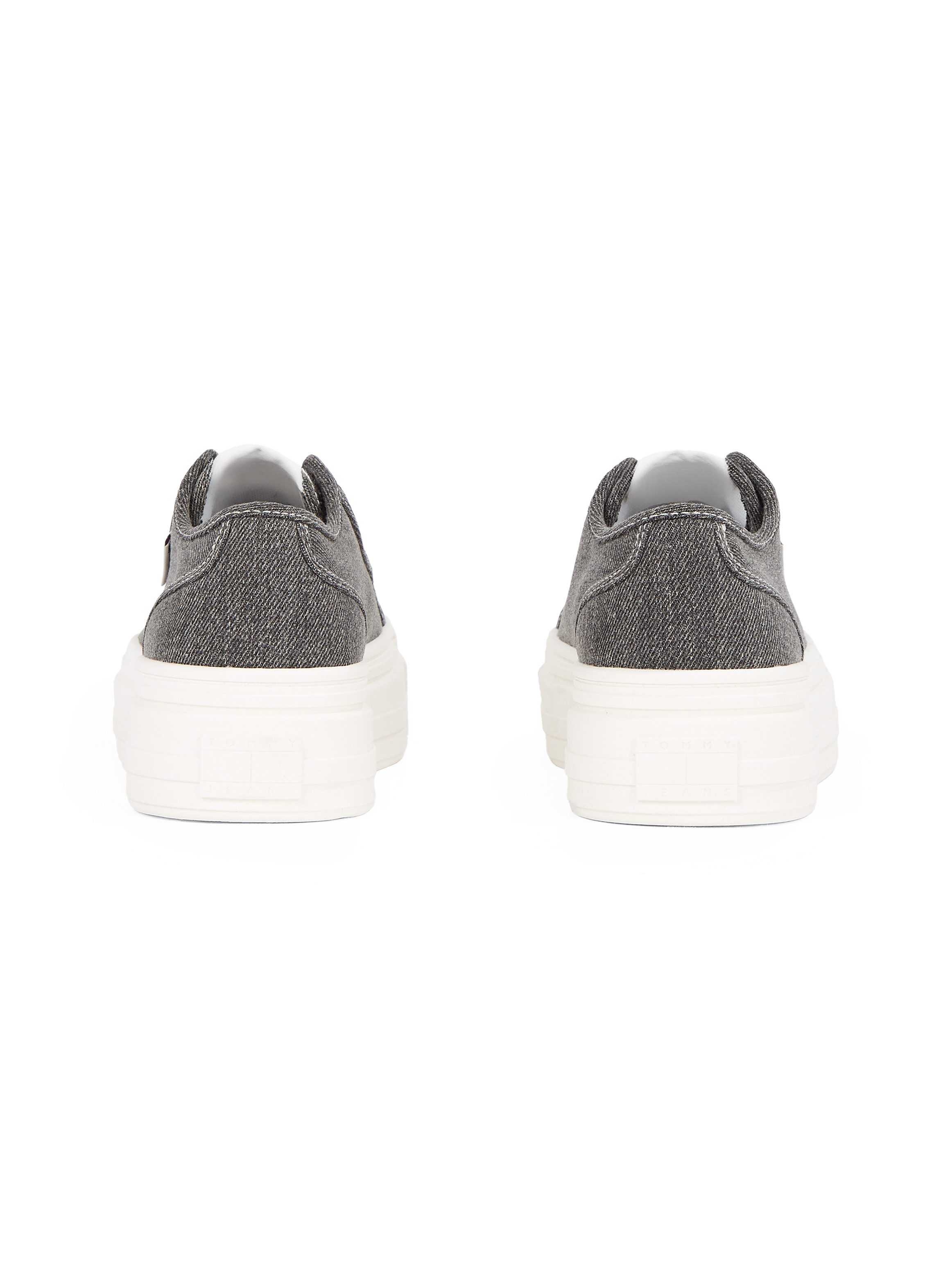 TOMMY JEANS Plateausneakers TJW FOXING FLATFORM LC , vrijetijdsschoen, halfschoen, veterschoen in jeans-look