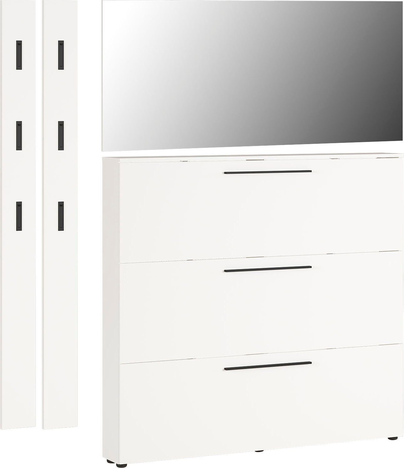 GERMANIA Halmeubelset GW-Utah (set, 4-delig) wandkapstokken wit