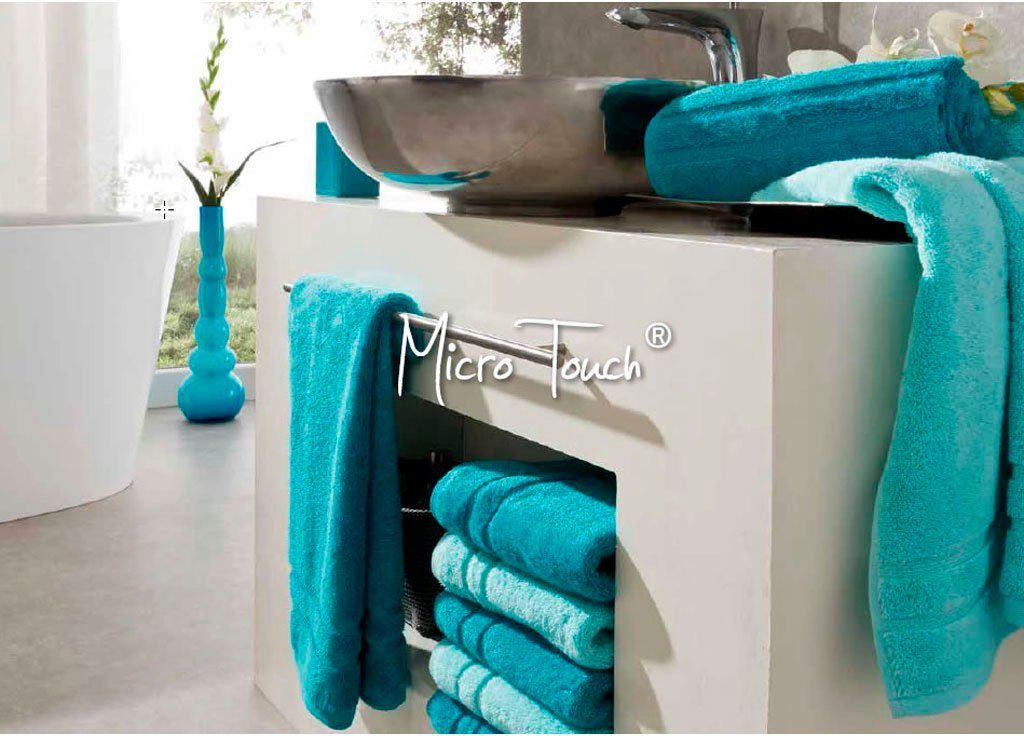 Egeria Badlaken Micro touch Uni-serie met streeprand, extreem absorberend, puur katoen (1 stuk)