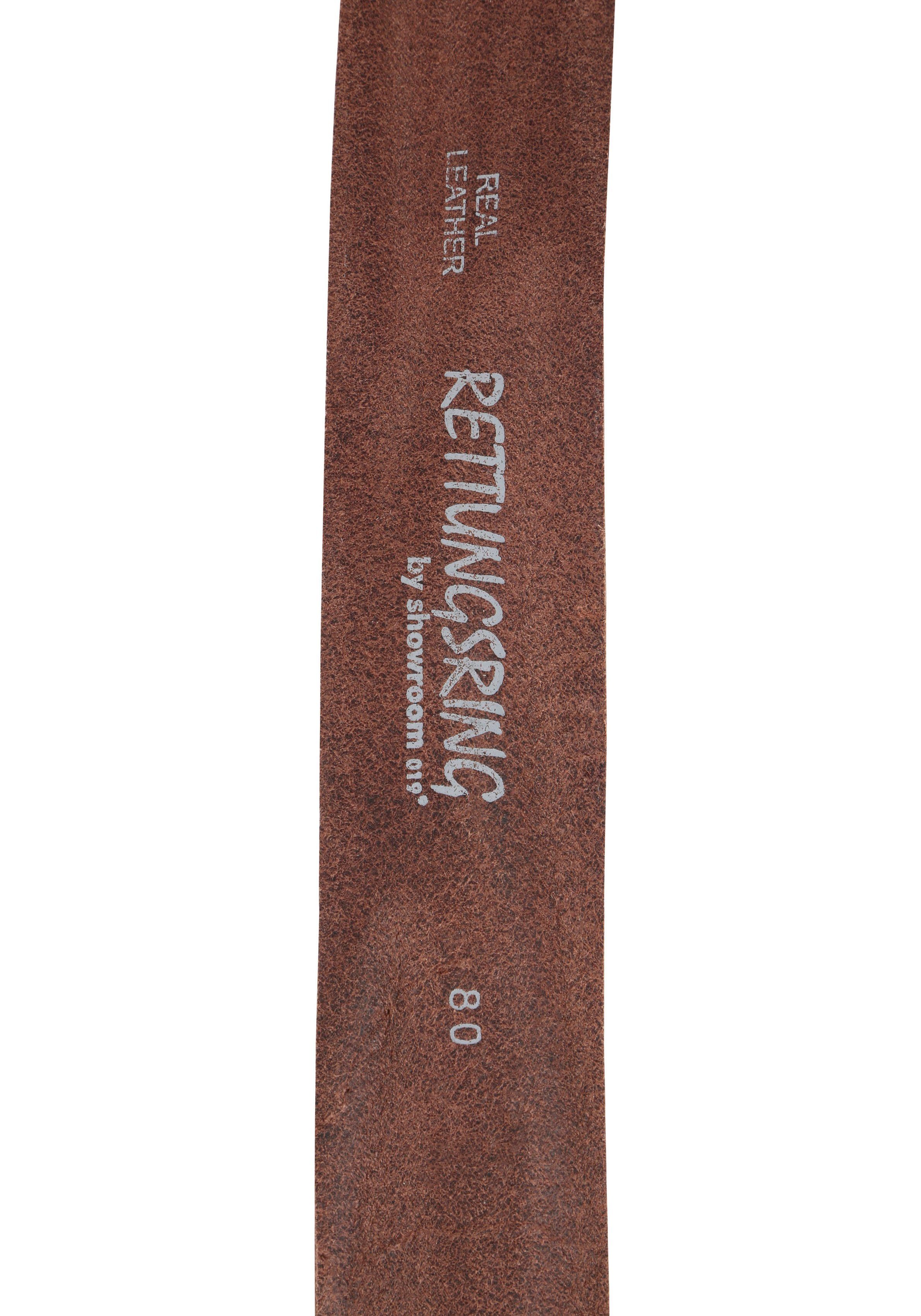 RETTUNGSRING by showroom 019° Leren riem met verwisselbare sluiting "rotswand zilverkleur"
