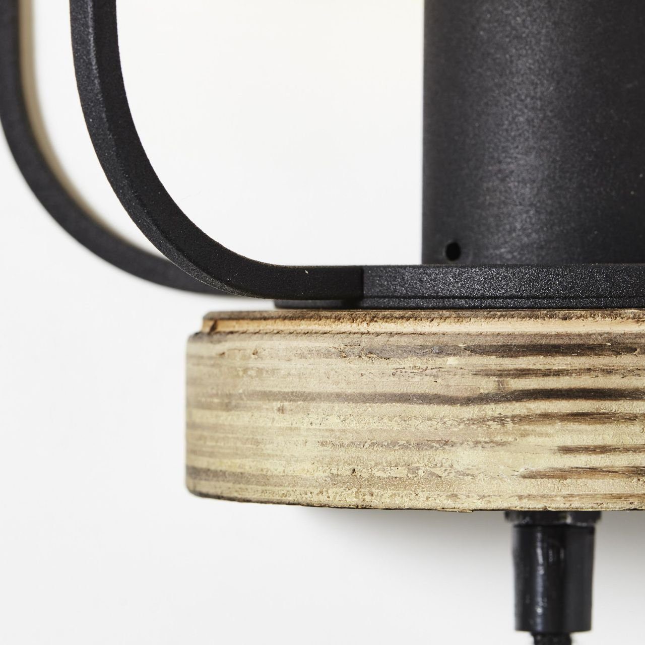 Brilliant Leuchten Wandlamp Gwen 29 cm hoogte, 13,5 cm uitsteek, e27, metaal/hout, antiek hout/zwart korund (1 stuk)