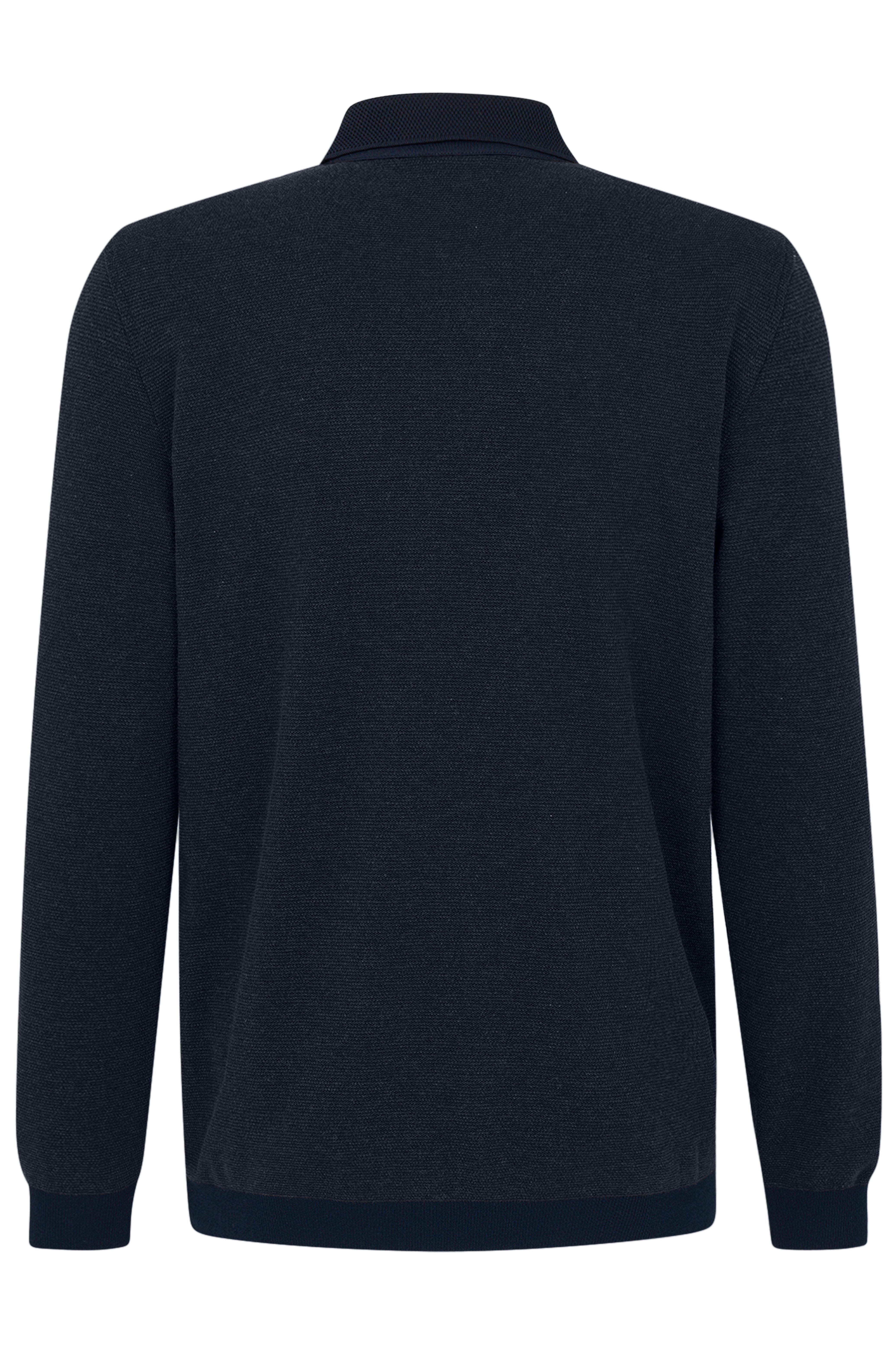 Bugatti Poloshirt met lange mouwen met fijne structuuruitstraling