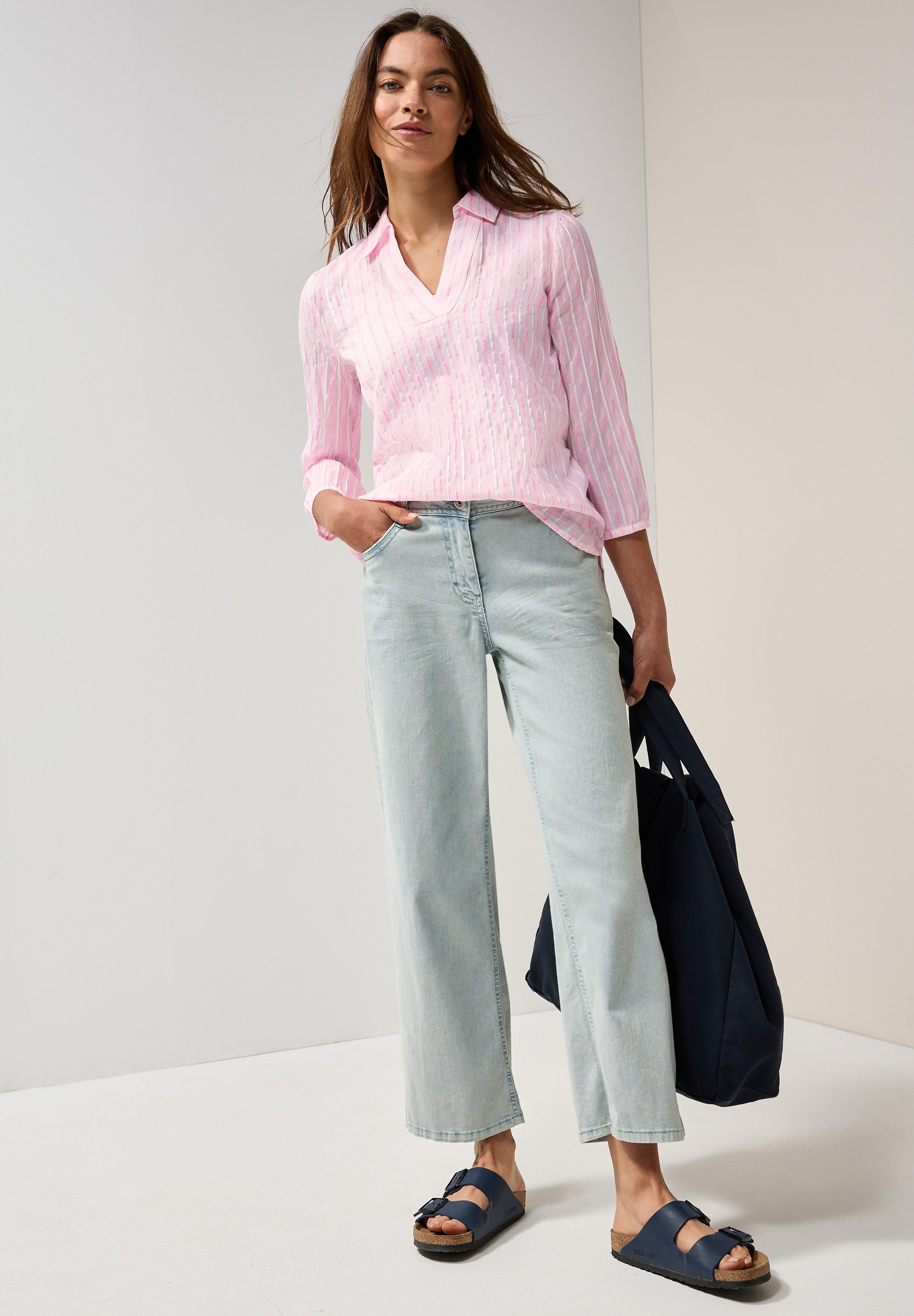 Cecil Overhemdblouse met structuurdetail-strepen