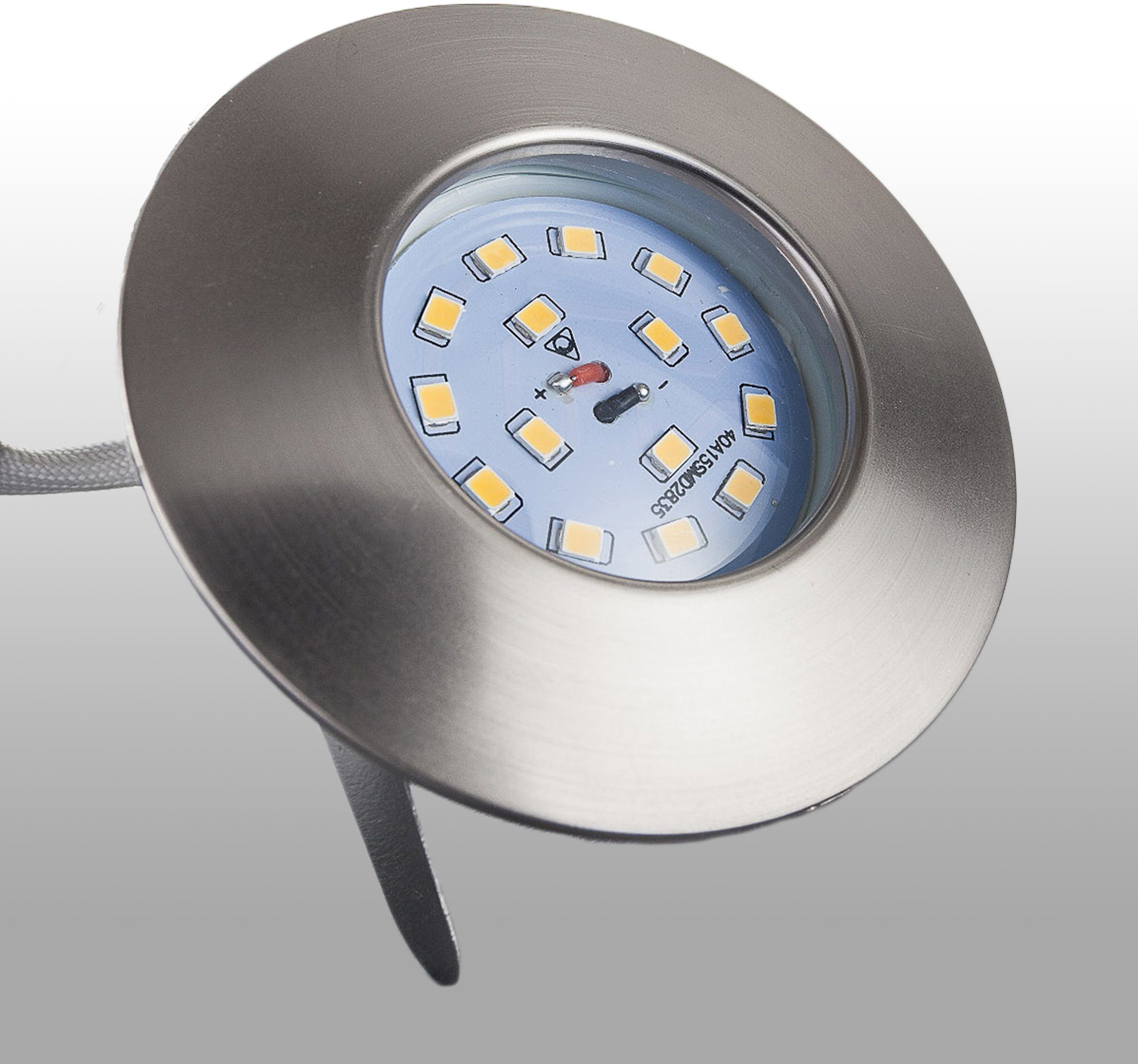B.K.Licht Ledinbouwlamp 5-pack badkamer inbouwspots, IP44 beschermd, LED inbouwspots, plat