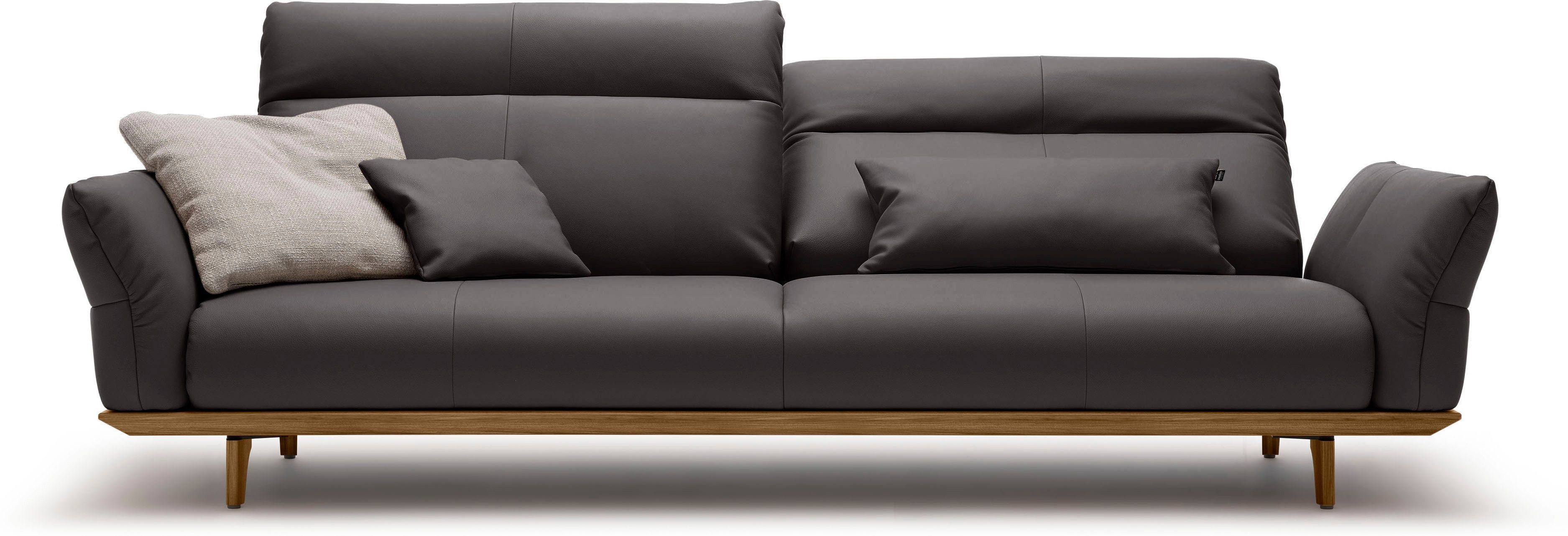 OTTO Creation BY ROLF BENZ 4-zitsbank Hs.460 Onderstel in walnotenhout, walnotenhouten poten, breedte 248 cm bruin, banken