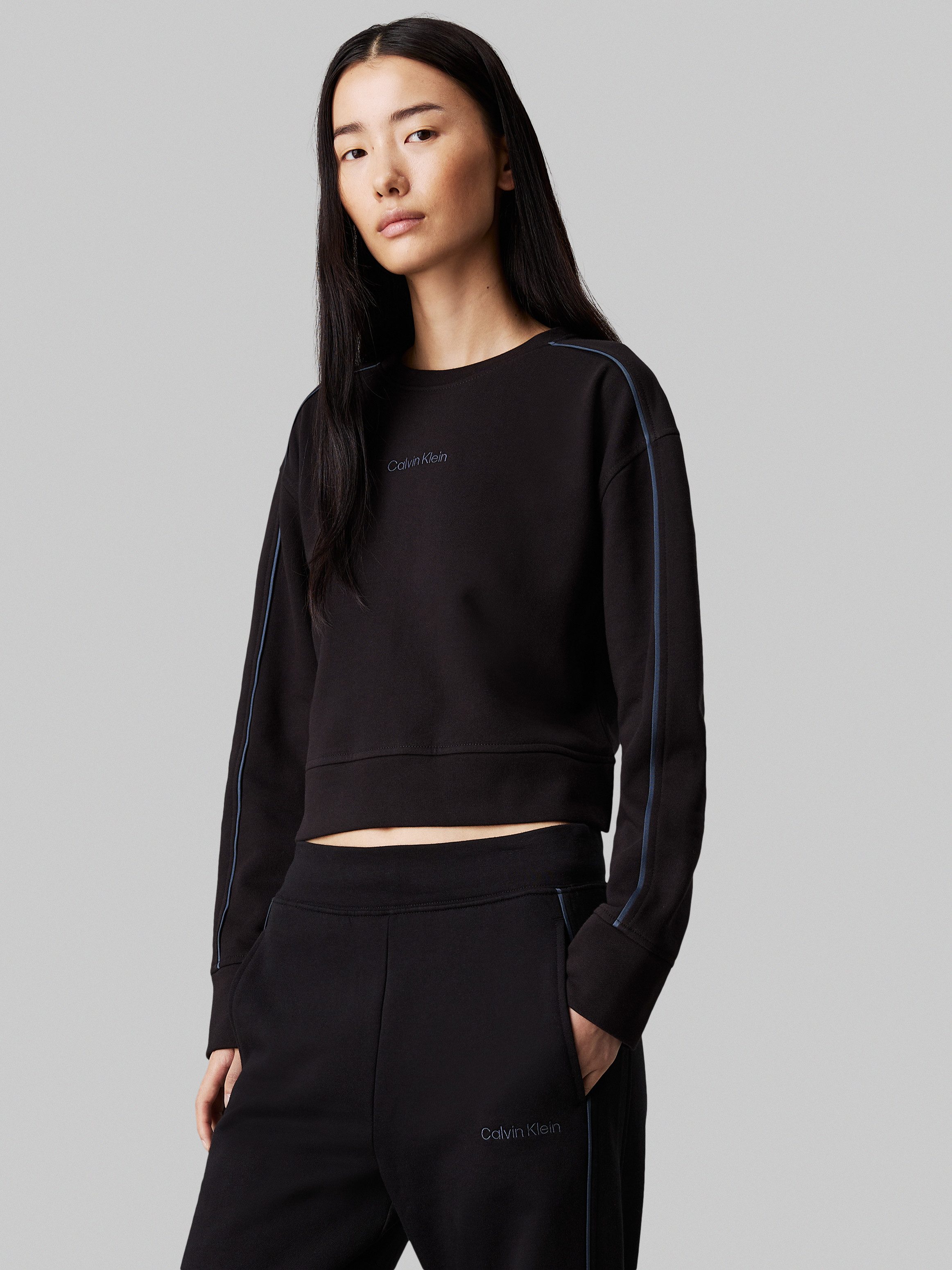 Calvin Klein Sweatshirt CREW PULLOVER met contraststrepen