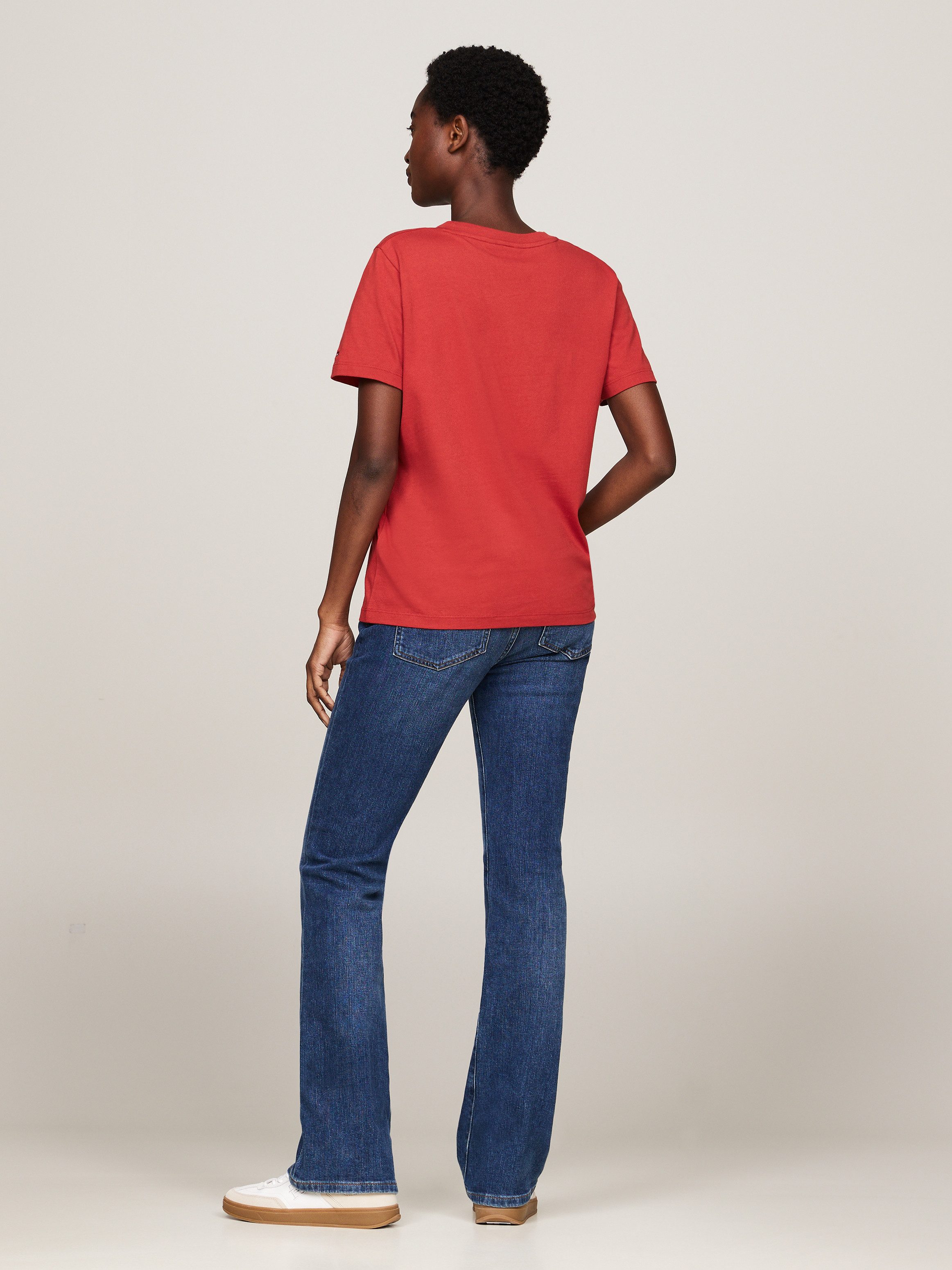 Tommy Hilfiger T-shirt REG CORP LOGO C-NK SS met een logo-opschrift