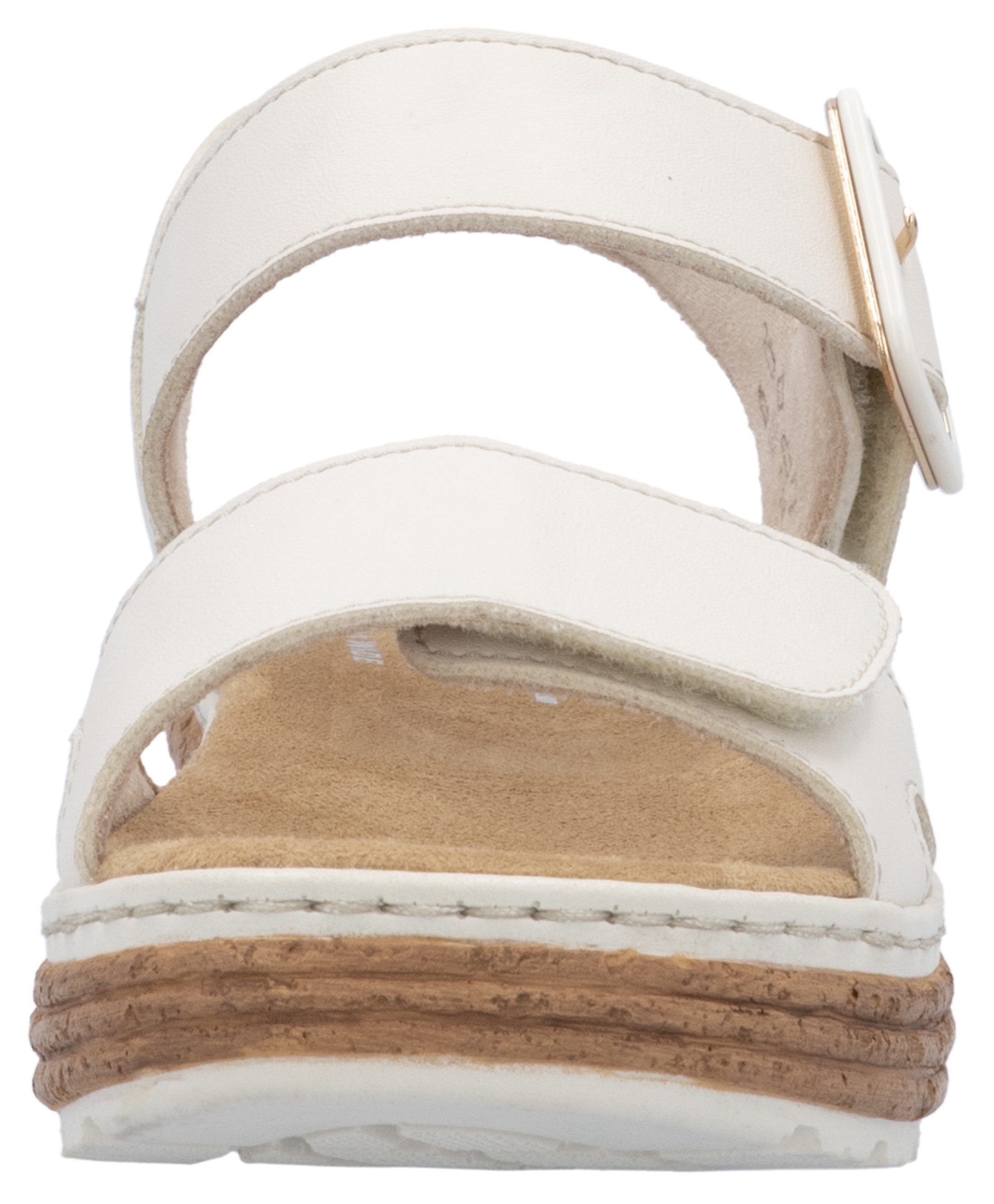 Rieker Plateausandalen Sandalette, zomerschoen, sleehaksandaal met praktische klittenbandsluitingen