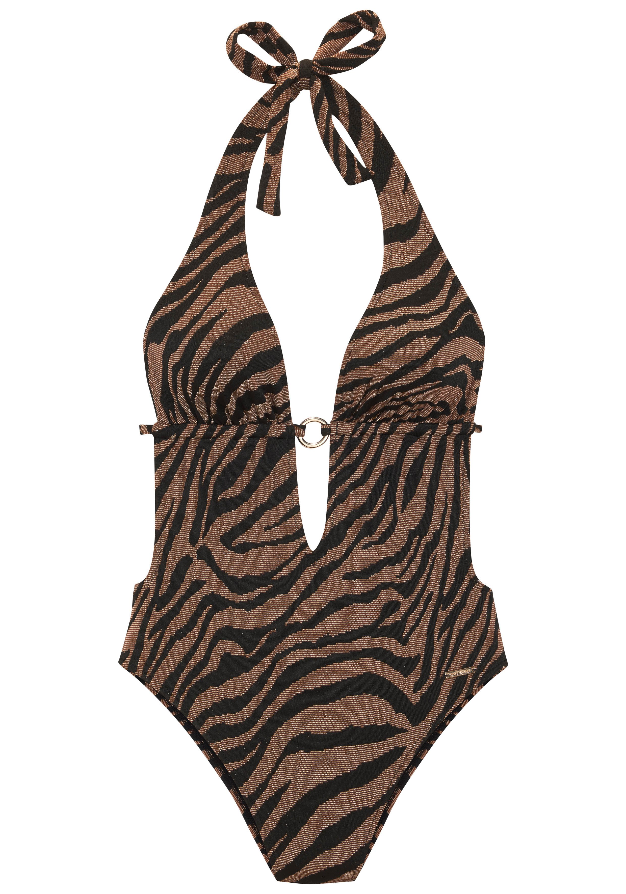 Bruno Banani Monokini in tweekleurige animal-look