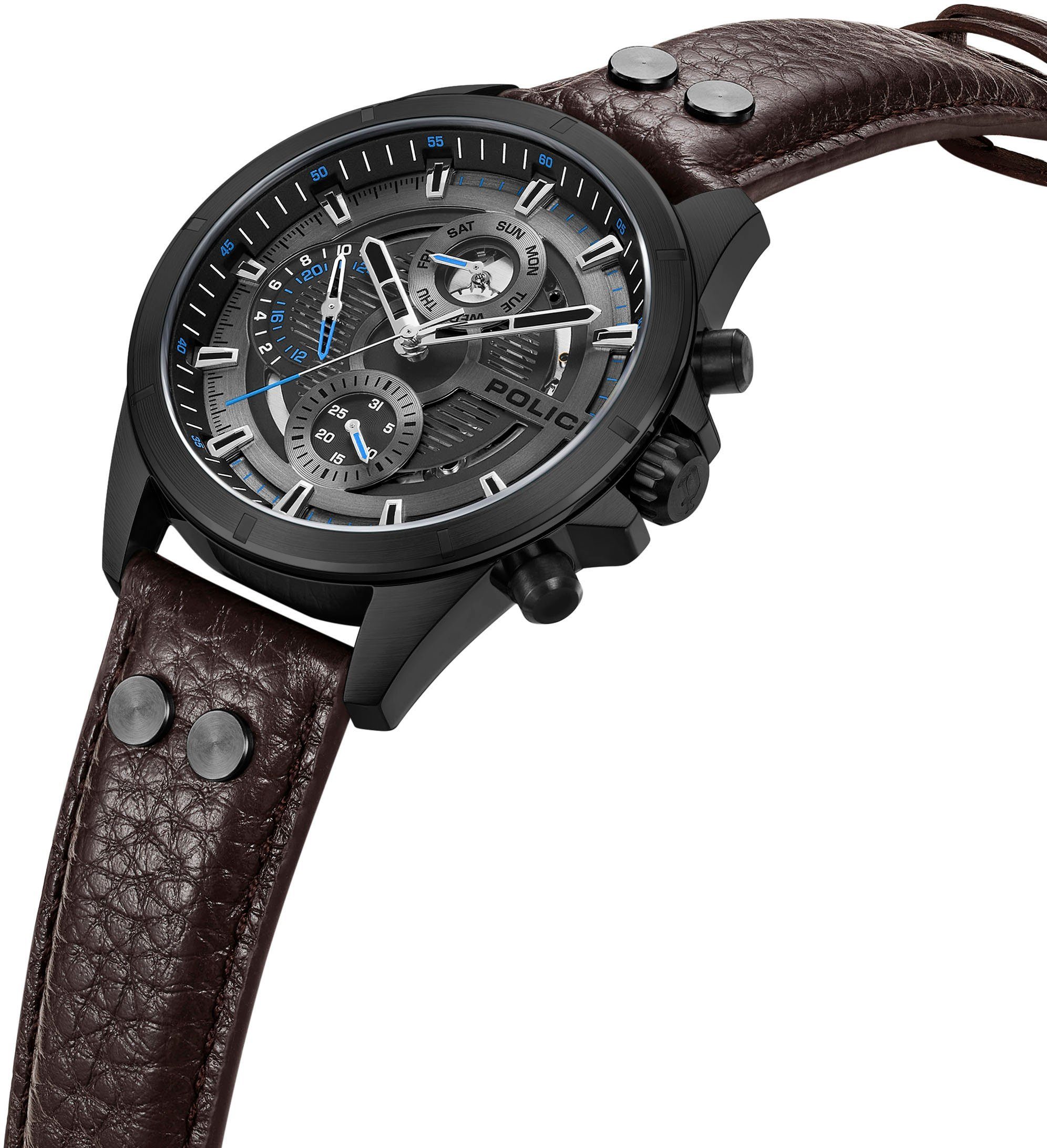 Police Multifunctioneel horloge MALAWI Horloge, quartzhorloge, herenhorloge, datum