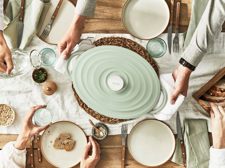 Tefal Braadpan LOV braadpan met deksel, Ø 34 cm, ovaal Inductie, geschikt voor alle soorten fornuizen, incl. e-book (1-delig)
