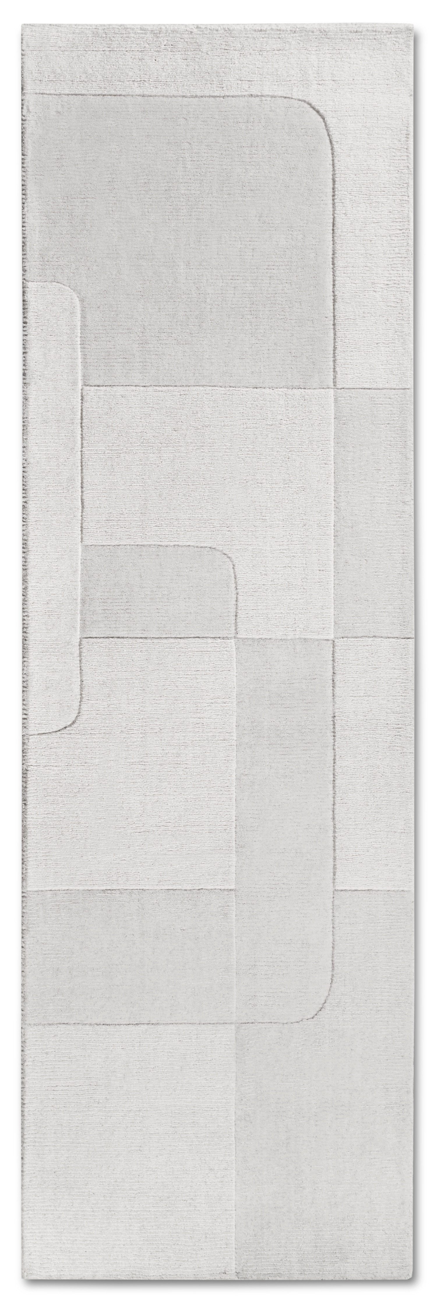 Villeroy & Boch Wollen kleed Charlotte Loper, handgeweven, wol, natuur, loper, woonkamer, geometrie