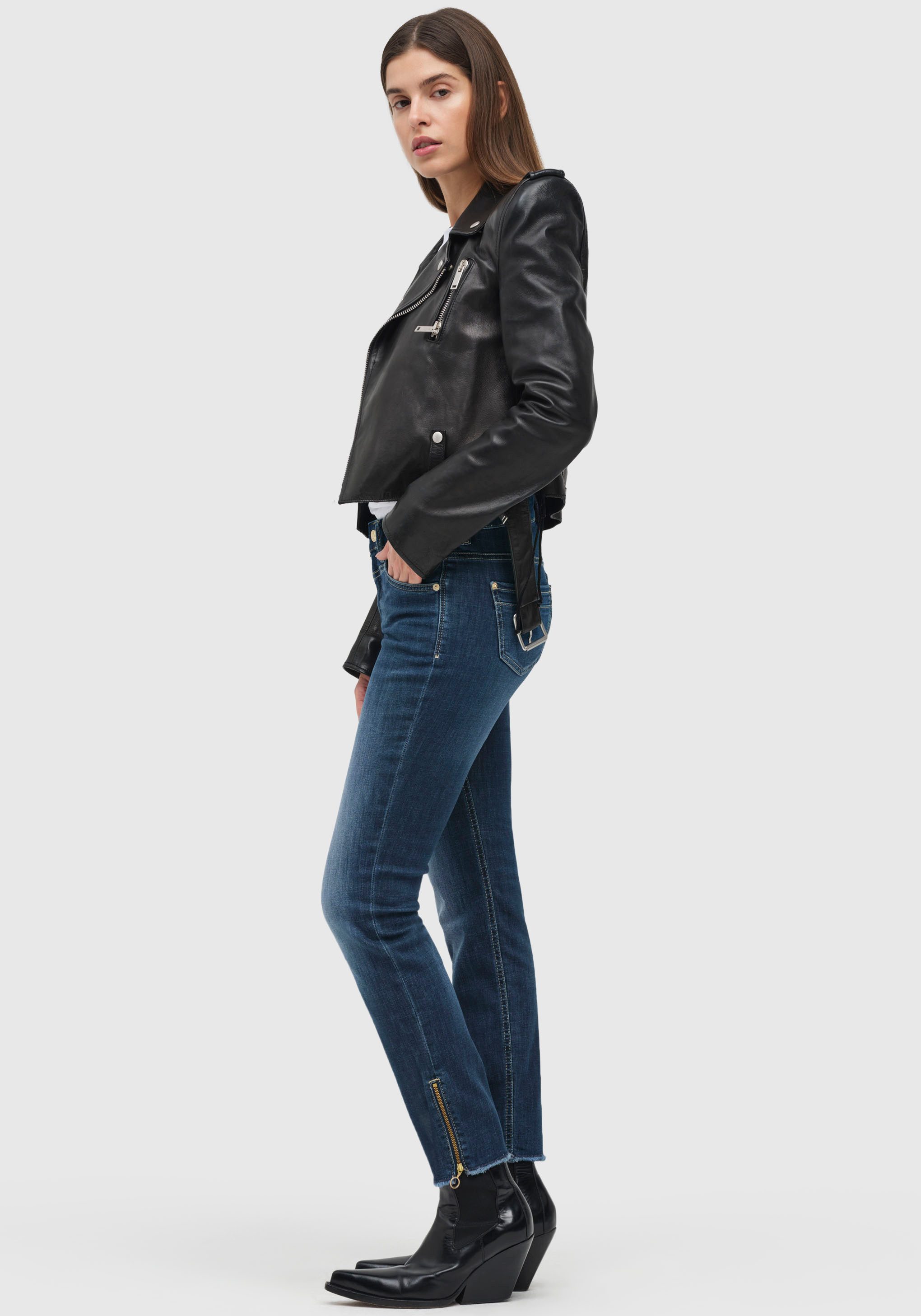 MAC Ankle jeans Rich-slim chic Met bijzonder kleingeldzakje
