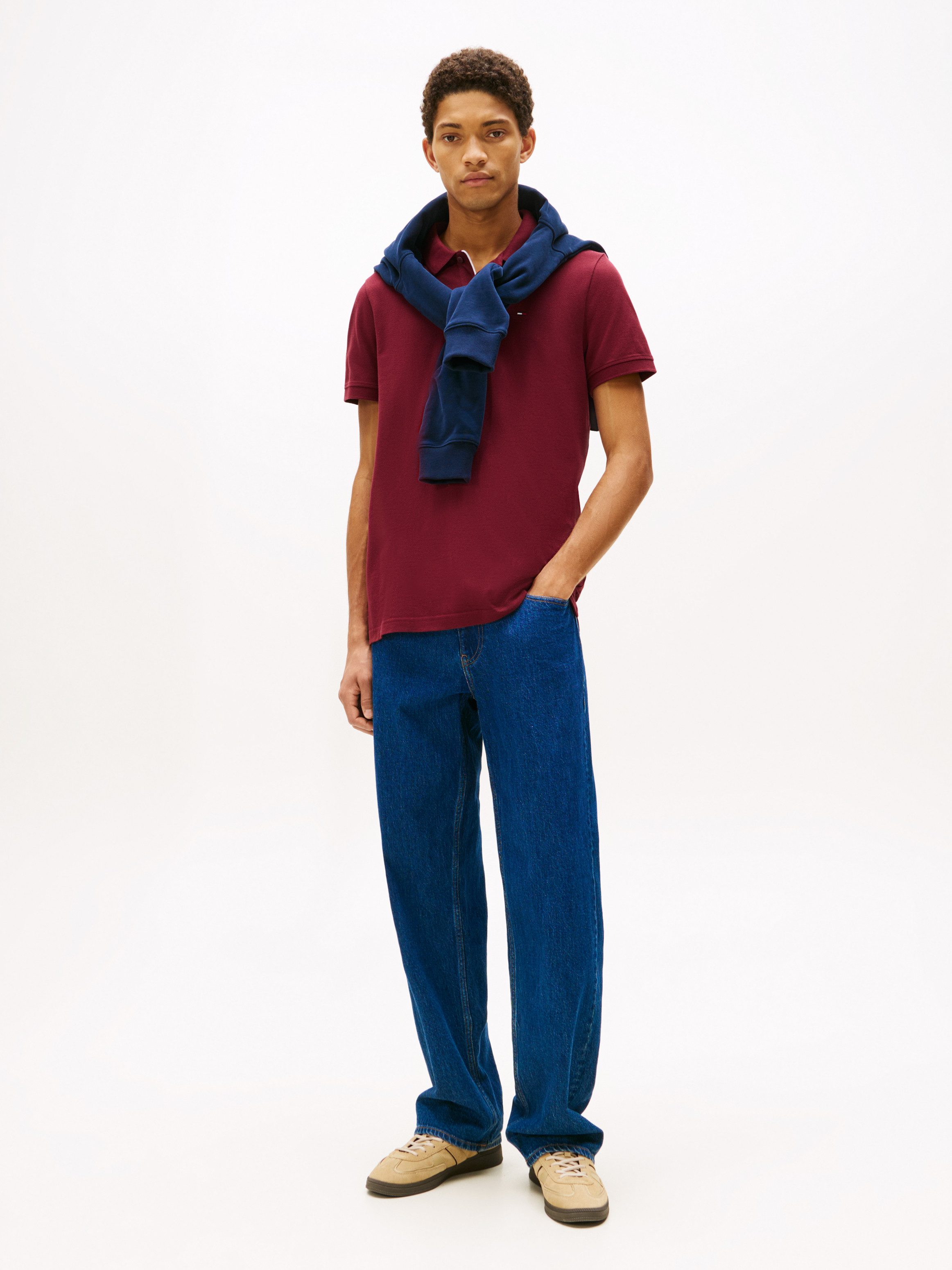 TOMMY JEANS Poloshirt TJM SLIM PLACKET POLO EXT