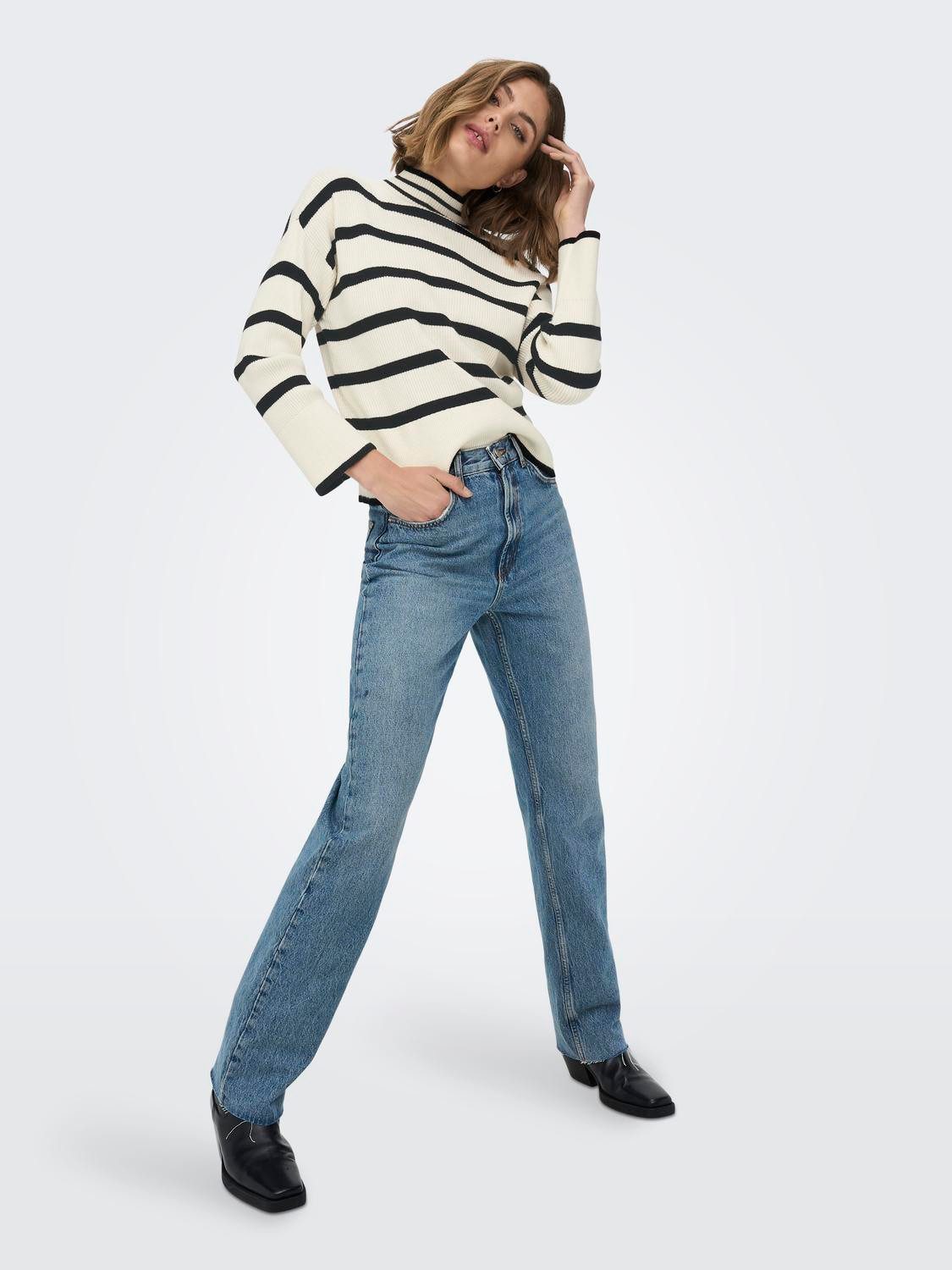 Only Trui met staande kraag ONLIBI L/S HIGNECK PULLOVER