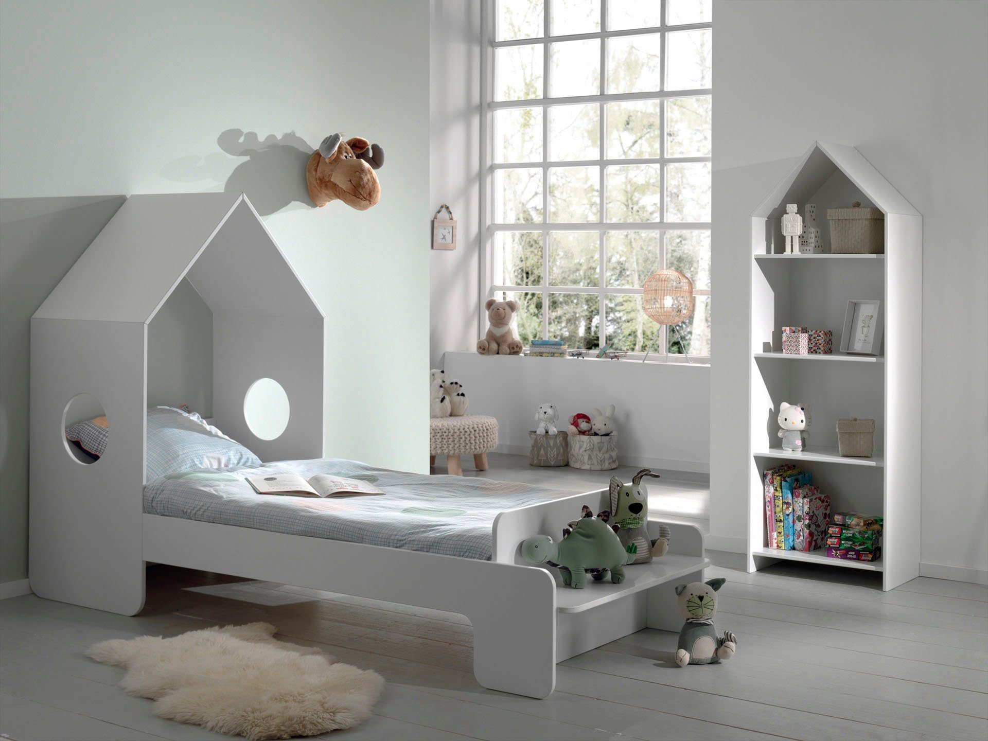 Vipack Tienerkamerset Casami Bed in 2 breedten (set) complete kinderkamers wit